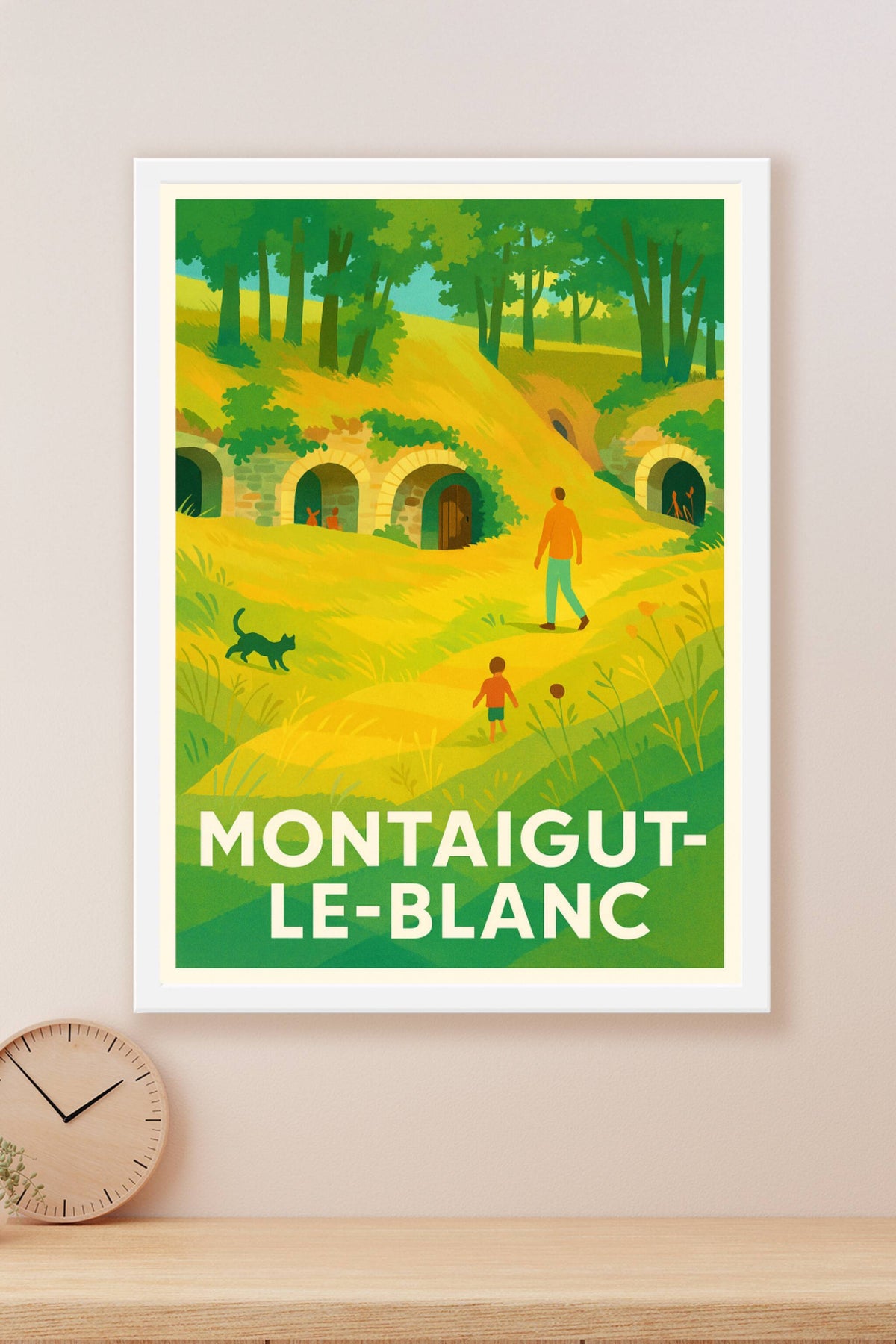Affiche Montaigut-le-Blanc — Promenade bucolique en pleine nature · poster d'art de Montaigut-le-Blanc