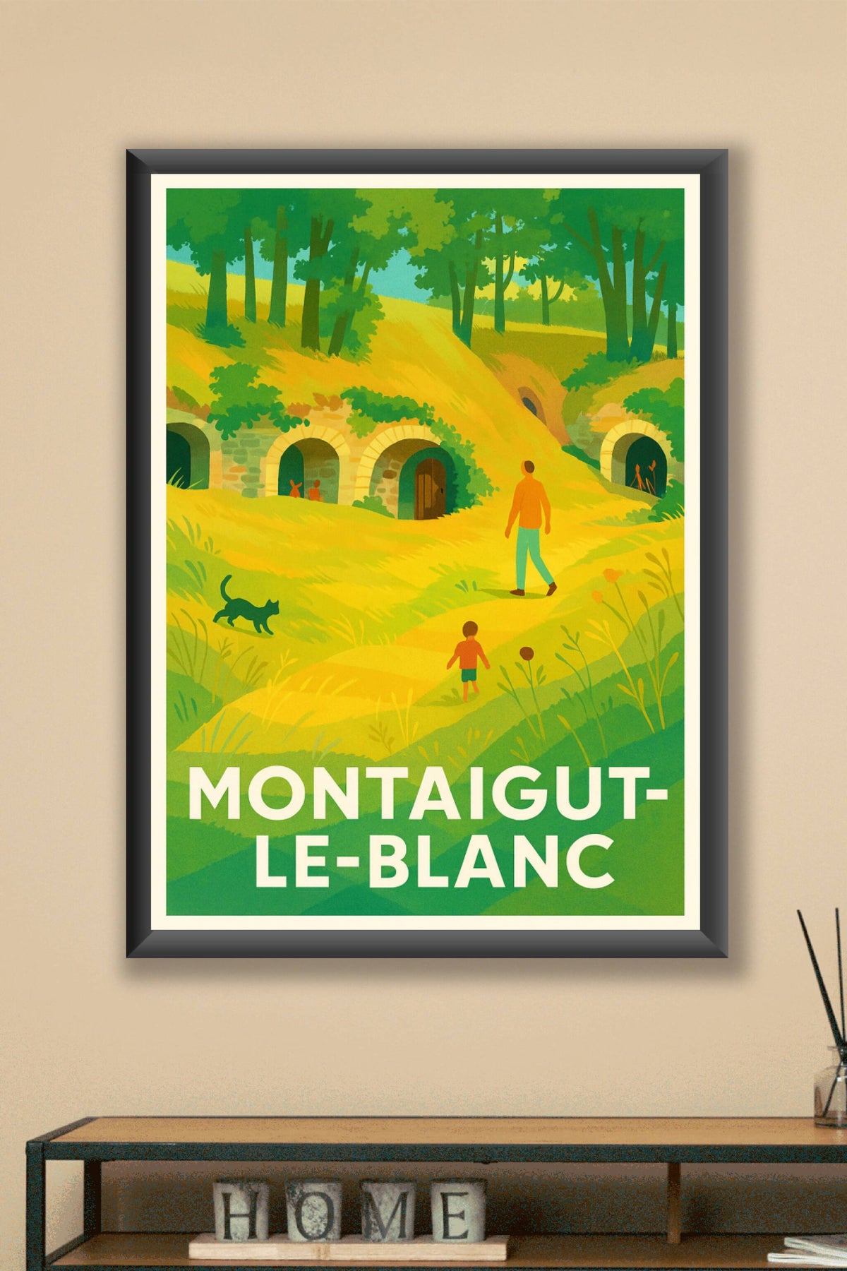 Affiche Montaigut-le-Blanc — Promenade bucolique en pleine nature · poster d'art de Montaigut-le-Blanc