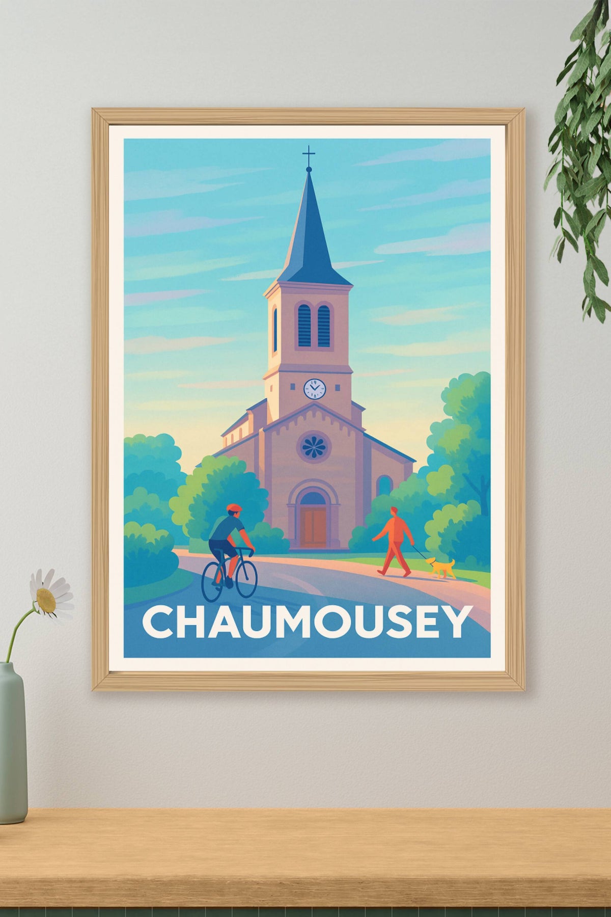 Affiche Chaumousey — Une pause paisible au cœur du village · poster d'art de Chaumousey