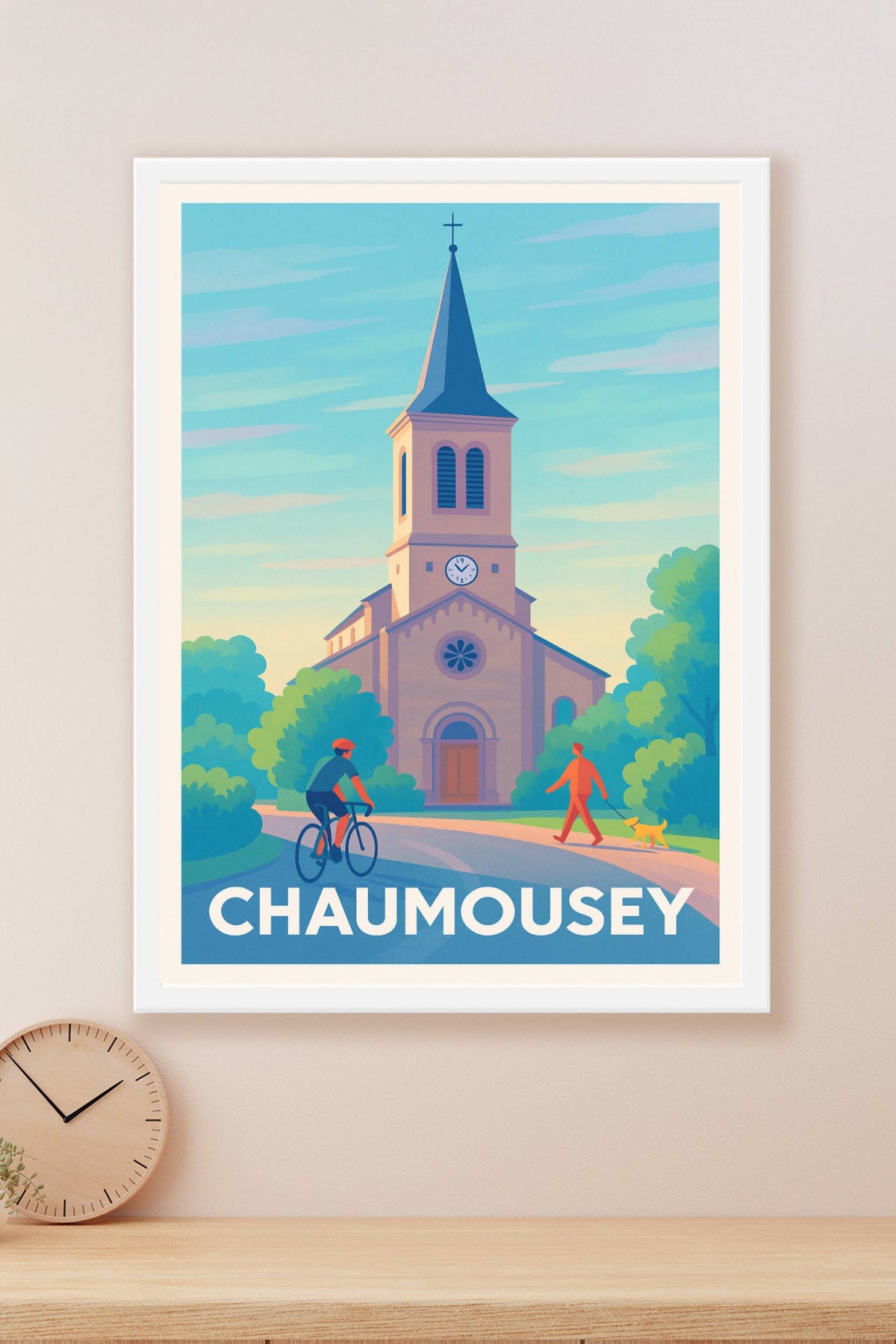 Affiche Chaumousey — Une pause paisible au cœur du village · poster d'art de Chaumousey