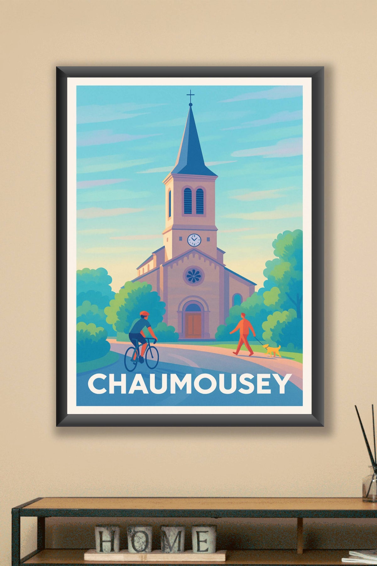 Affiche Chaumousey — Une pause paisible au cœur du village · poster d'art de Chaumousey