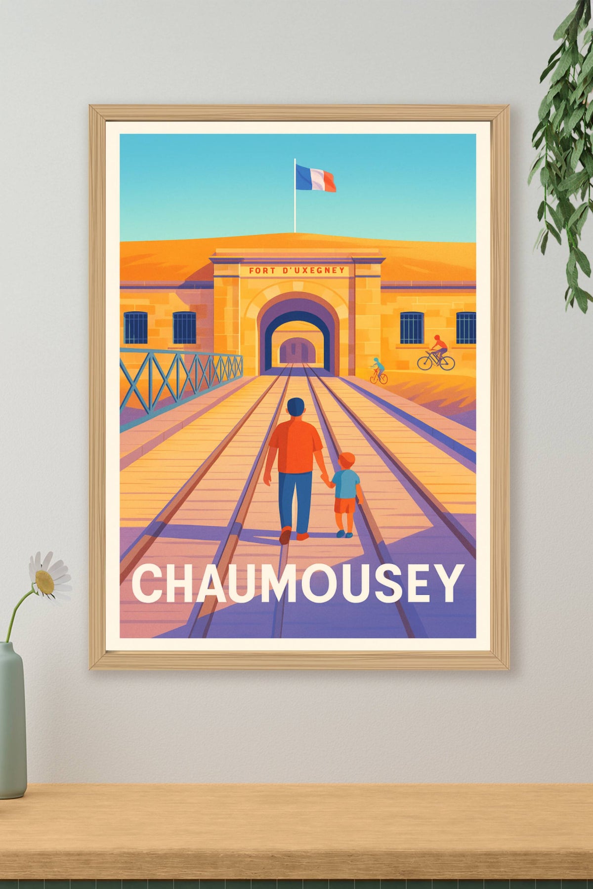 Affiche Chaumousey — Escapade au Fort d'Uxegney · poster d'art de Chaumousey