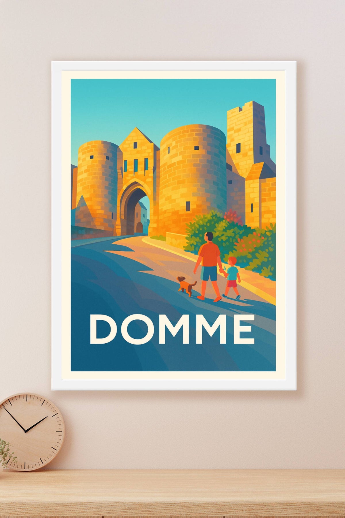 Affiche Domme — L'émerveillement au cœur de la cité médiévale · poster d'art de Domme
