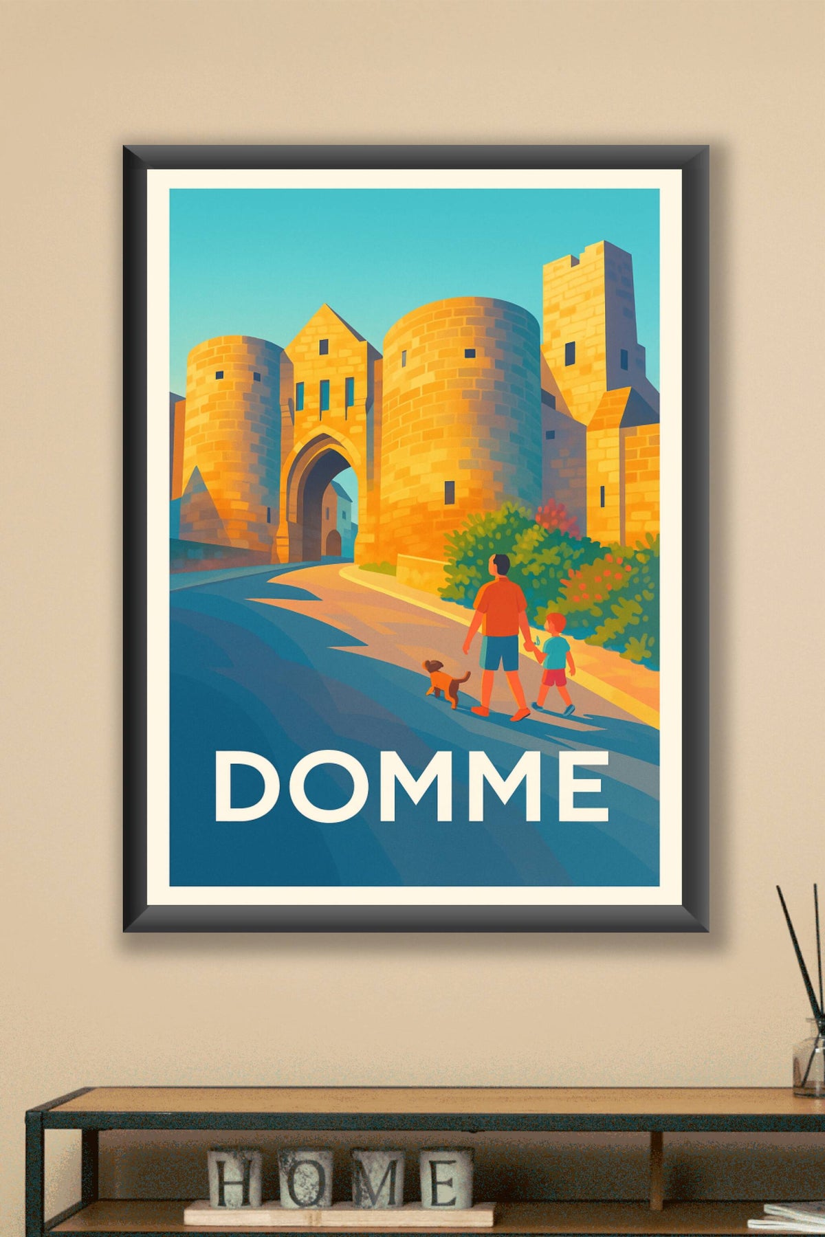 Affiche Domme — L'émerveillement au cœur de la cité médiévale · poster d'art de Domme