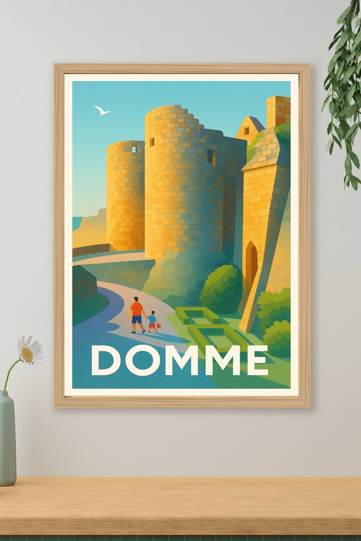 Affiche Domme — Promenade au cœur du bastion médiéval · poster d'art de Domme