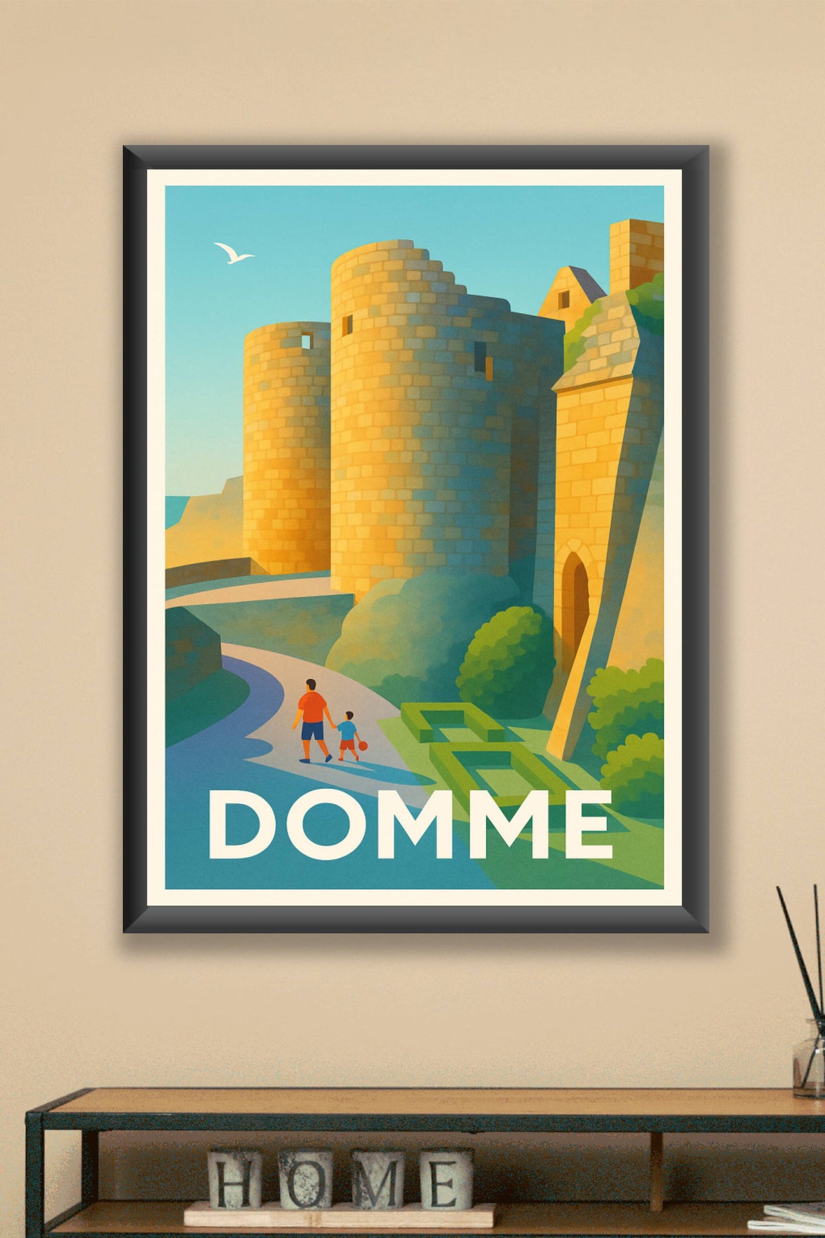 Affiche Domme — Promenade au cœur du bastion médiéval · poster d'art de Domme
