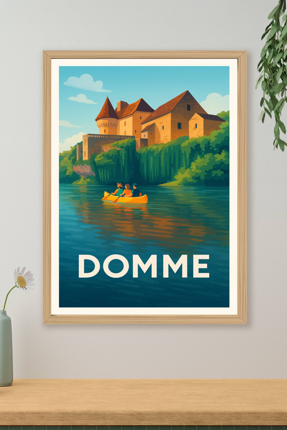 Affiche Domme — Évasion authentique en plein cœur du Périgord · poster d'art de Domme