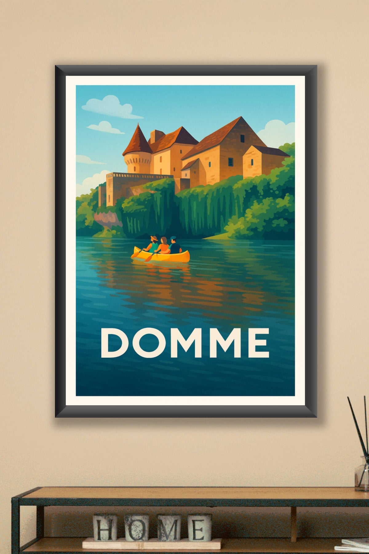 Affiche Domme — Évasion authentique en plein cœur du Périgord · poster d'art de Domme
