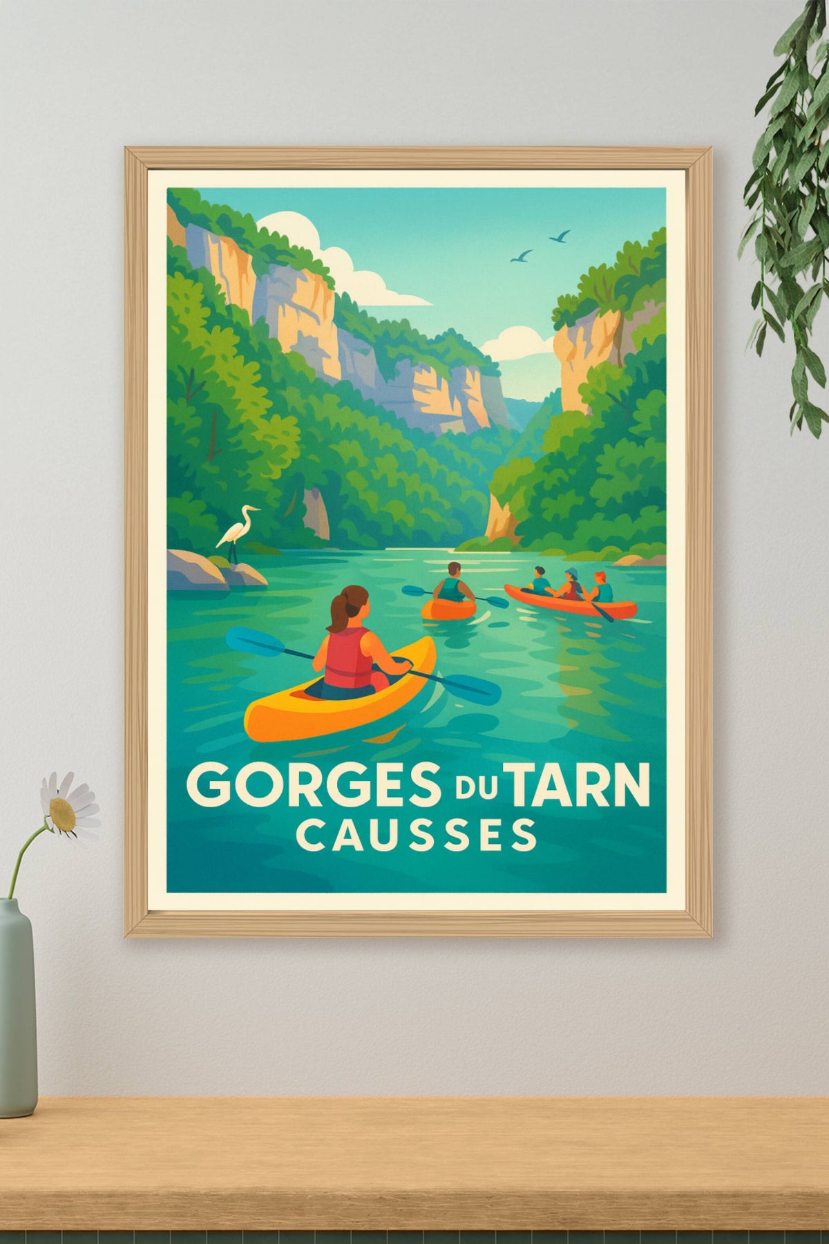 Affiche Gorges du Tarn — Aventure et sérénité au cœur des Causses · poster d'art de Gorges du Tarn