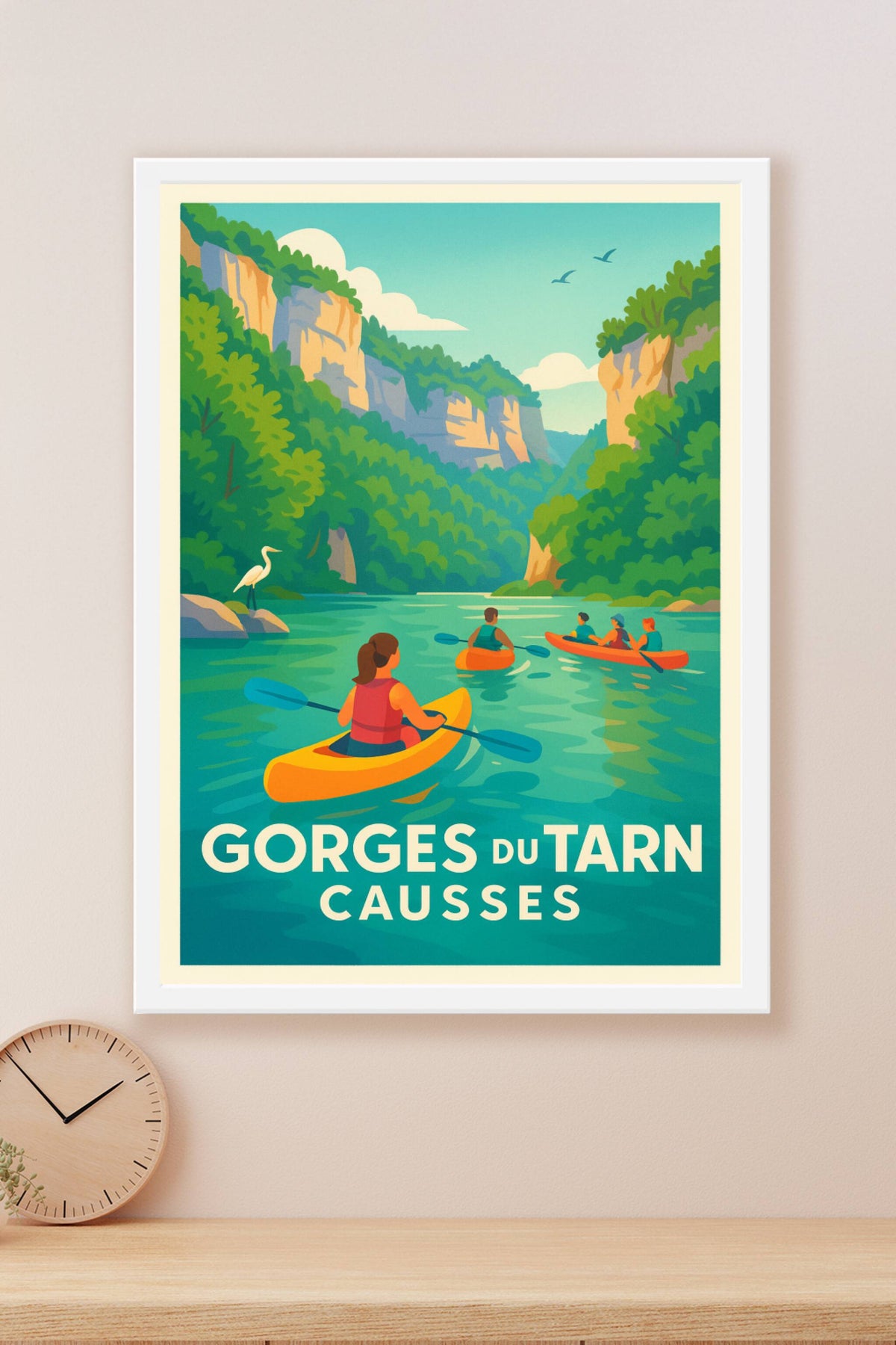 Affiche Gorges du Tarn — Aventure et sérénité au cœur des Causses · poster d'art de Gorges du Tarn