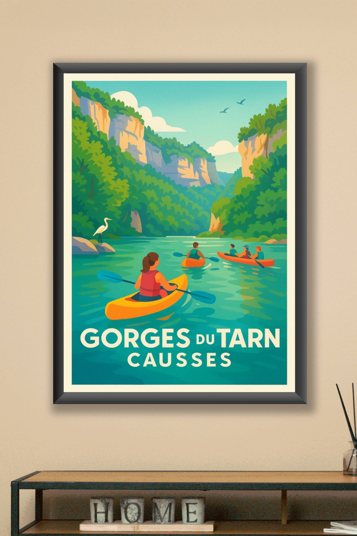 Affiche Gorges du Tarn — Aventure et sérénité au cœur des Causses · poster d'art de Gorges du Tarn
