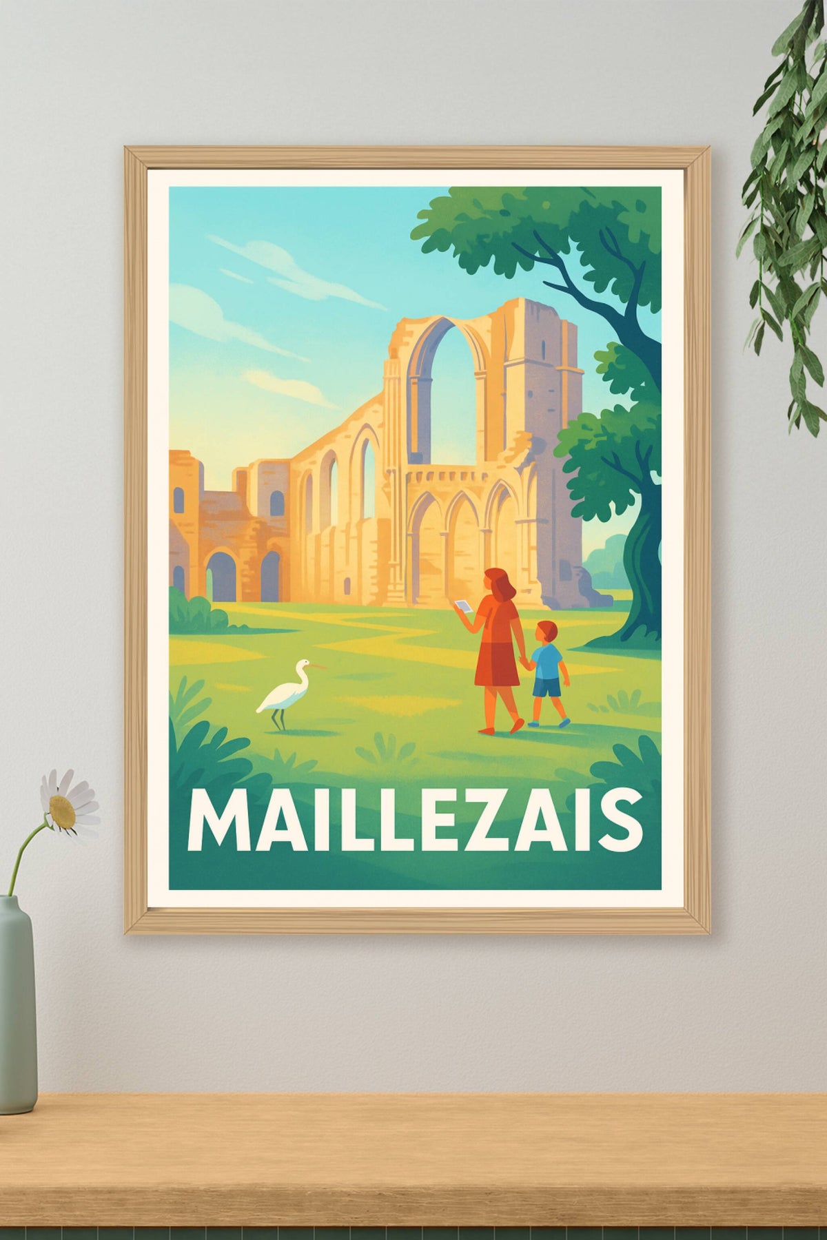 Affiche Maillezais — Escapade au cœur des ruines historiques · poster d'art de Maillezais