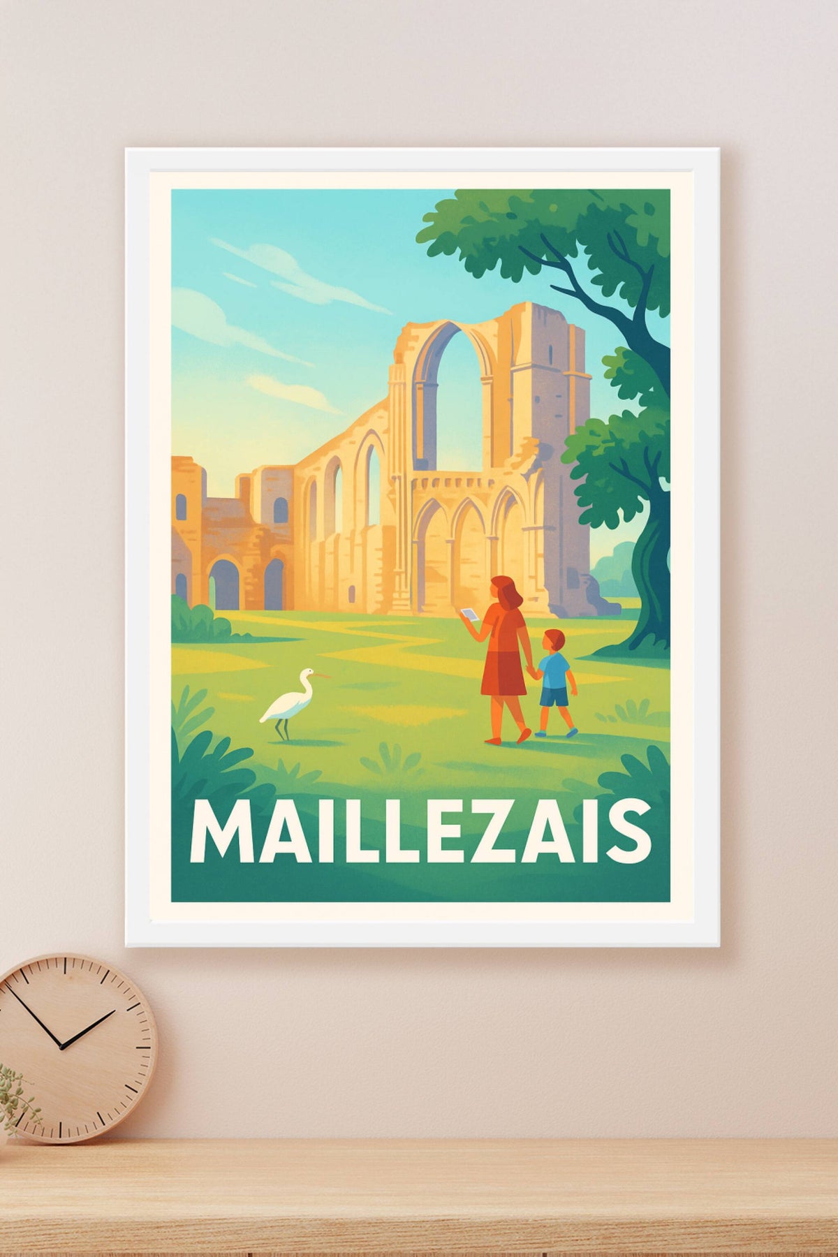 Affiche Maillezais — Escapade au cœur des ruines historiques · poster d'art de Maillezais