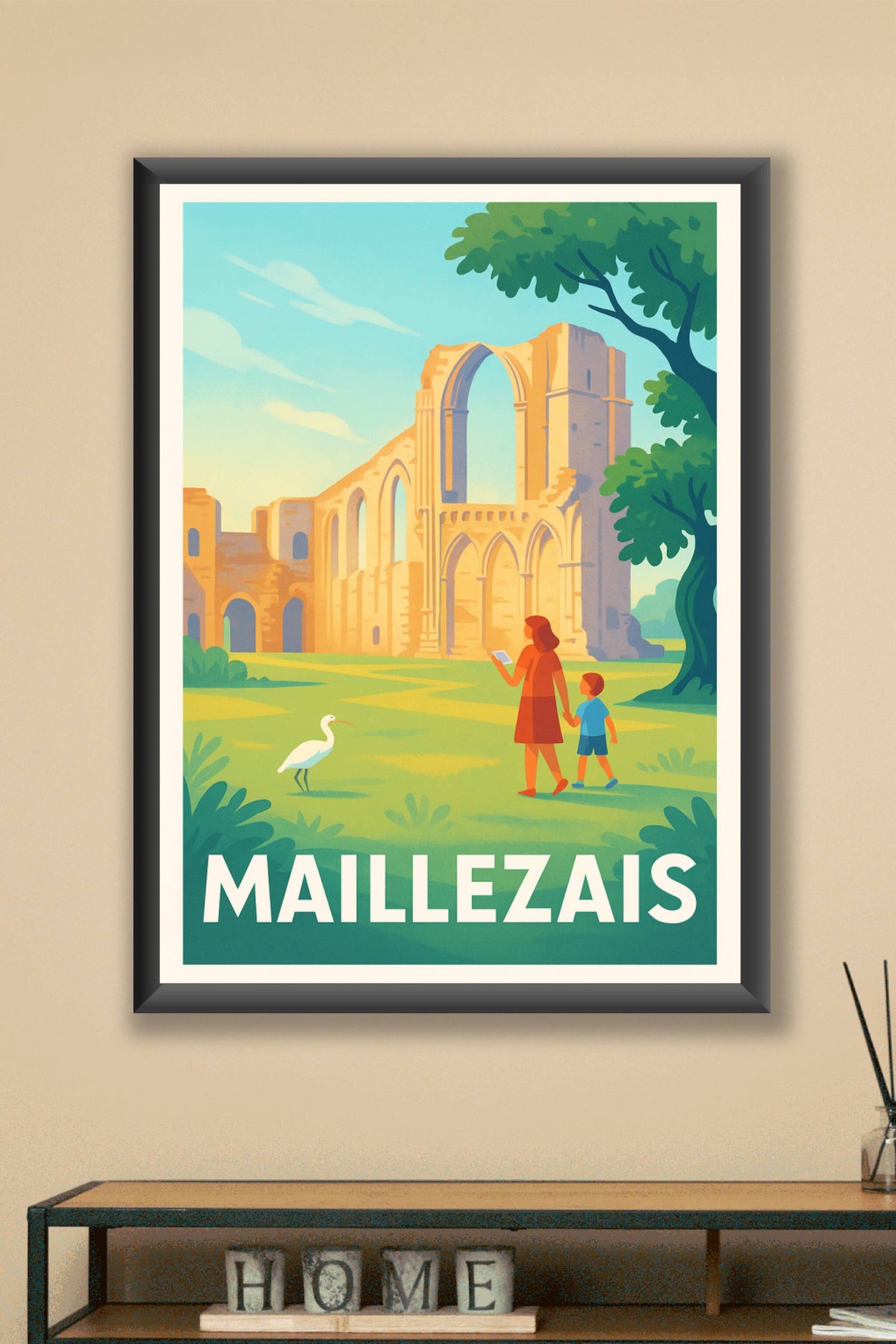 Affiche Maillezais — Escapade au cœur des ruines historiques · poster d'art de Maillezais