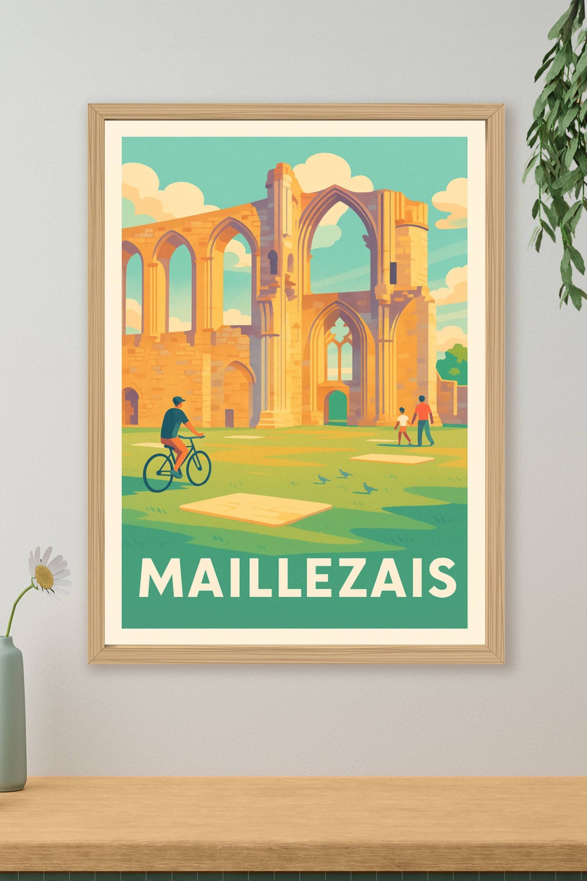 Affiche Maillezais — Voyage au cœur de l'abbaye historique · poster d'art de Maillezais