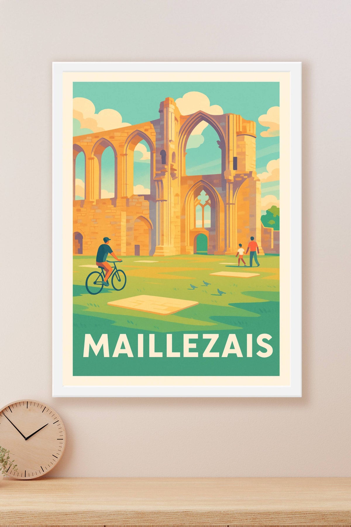 Affiche Maillezais — Voyage au cœur de l'abbaye historique · poster d'art de Maillezais