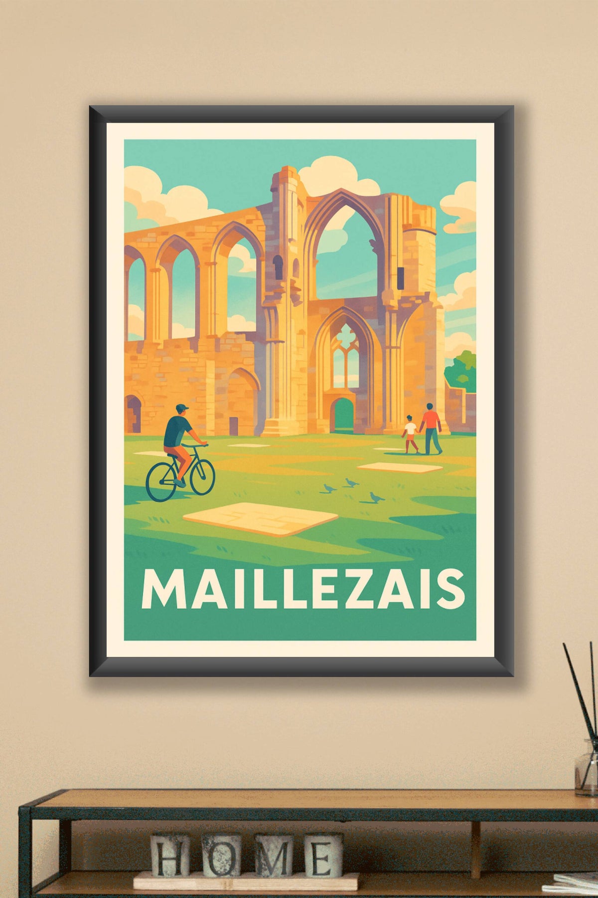 Affiche Maillezais — Voyage au cœur de l'abbaye historique · poster d'art de Maillezais