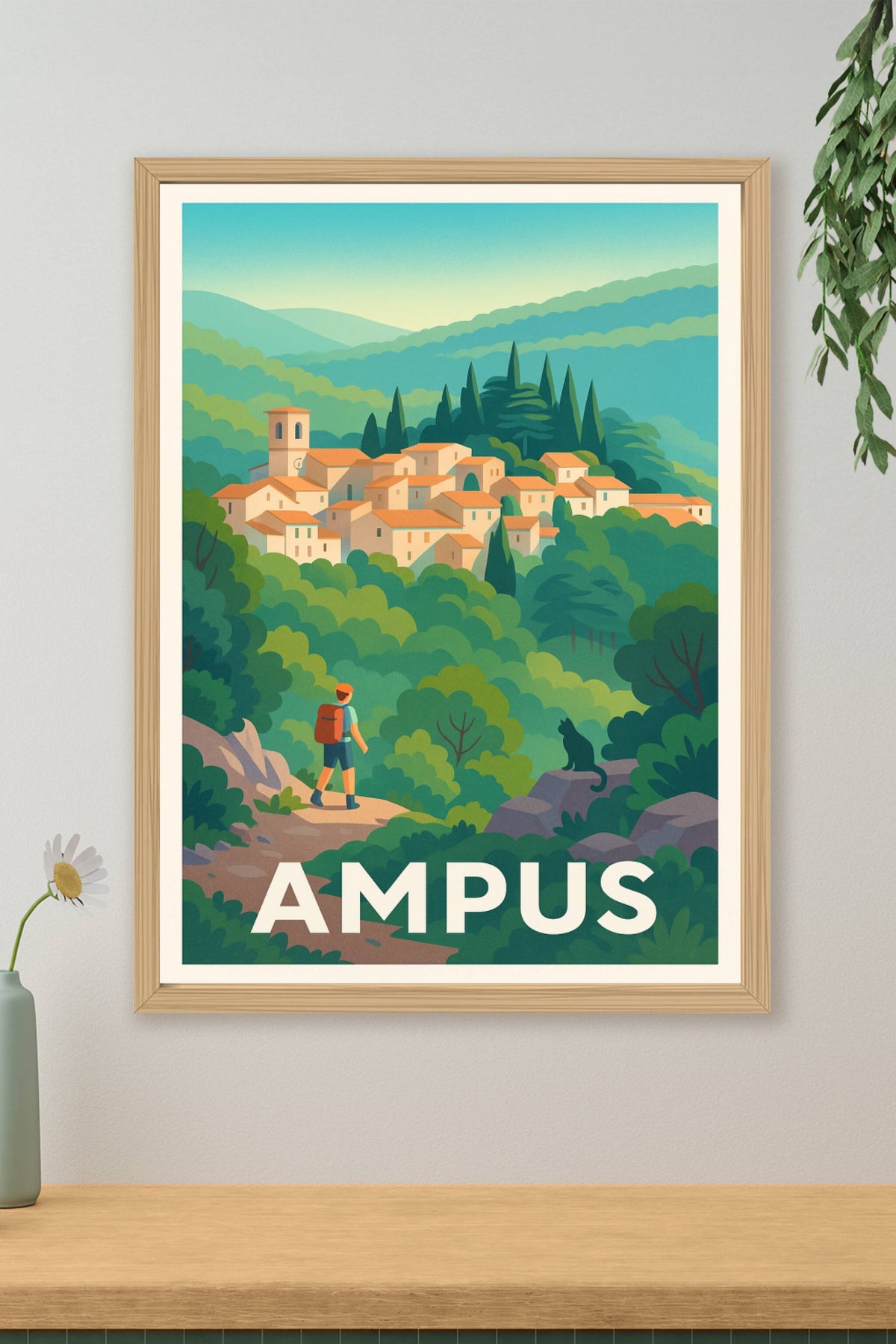 Affiche Ampus — Évasion au cœur de la nature provençale · poster d'art de Ampus