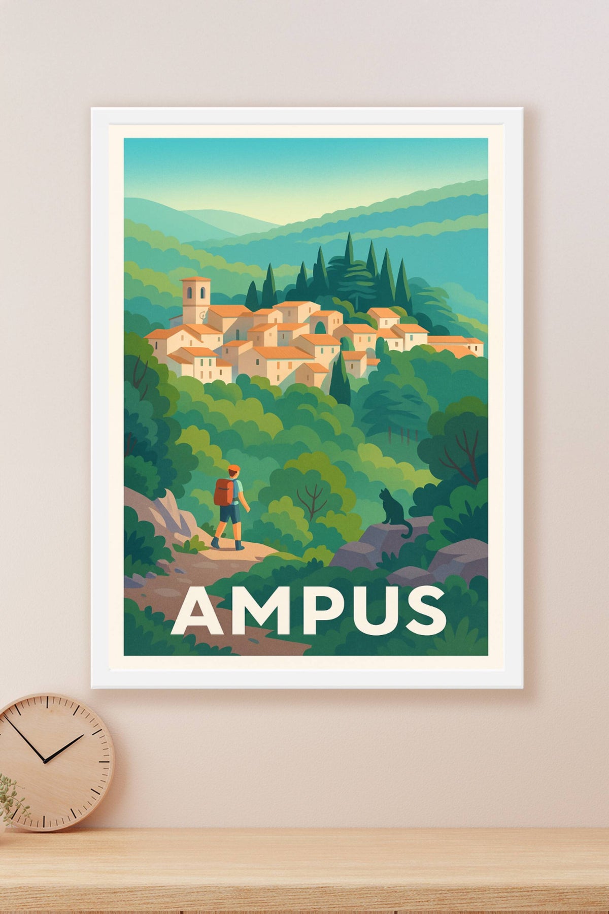 Affiche Ampus — Évasion au cœur de la nature provençale · poster d'art de Ampus