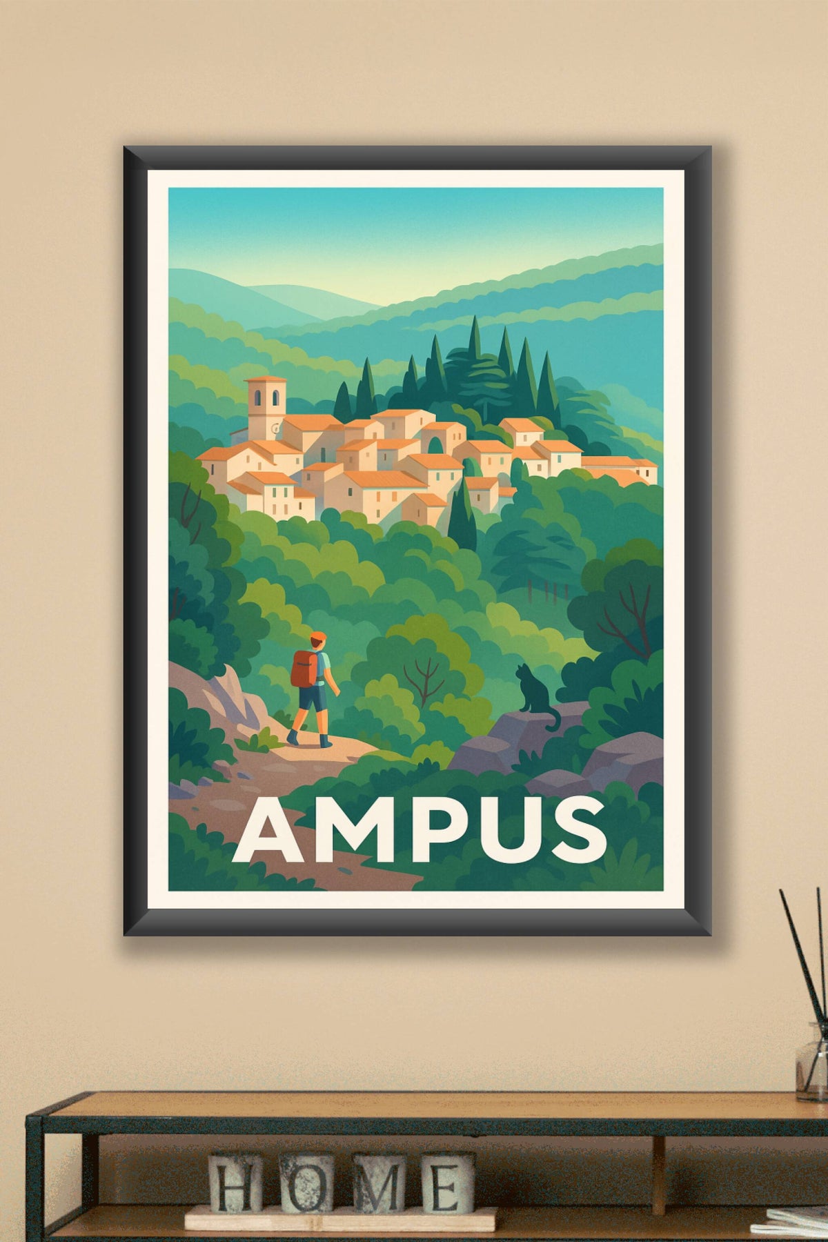 Affiche Ampus — Évasion au cœur de la nature provençale · poster d'art de Ampus