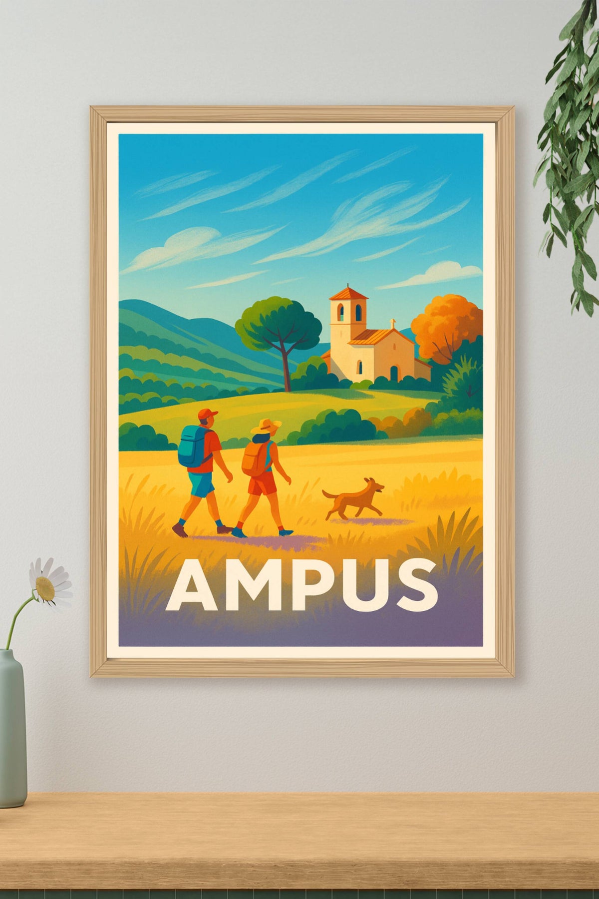 Affiche Ampus — Randonnée et nature en Provence Verte · poster d'art de Ampus