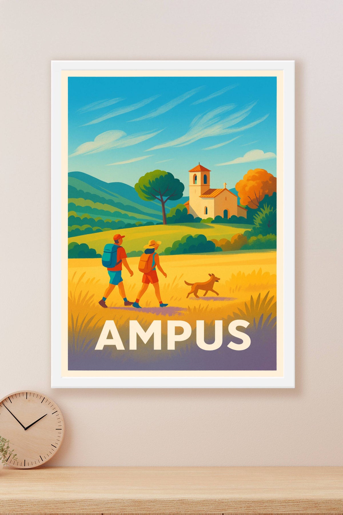 Affiche Ampus — Randonnée et nature en Provence Verte · poster d'art de Ampus