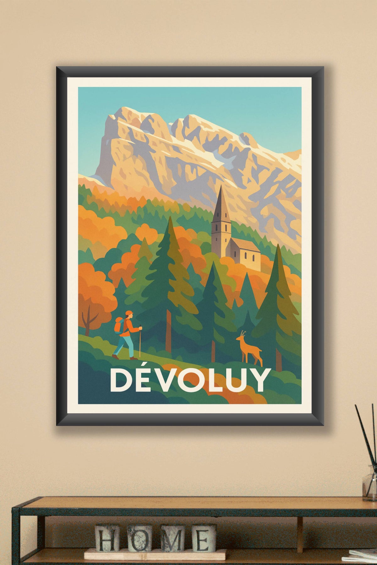 Affiche Dévoluy — Escapade nature au cœur des montagnes · poster d'art de Dévoluy