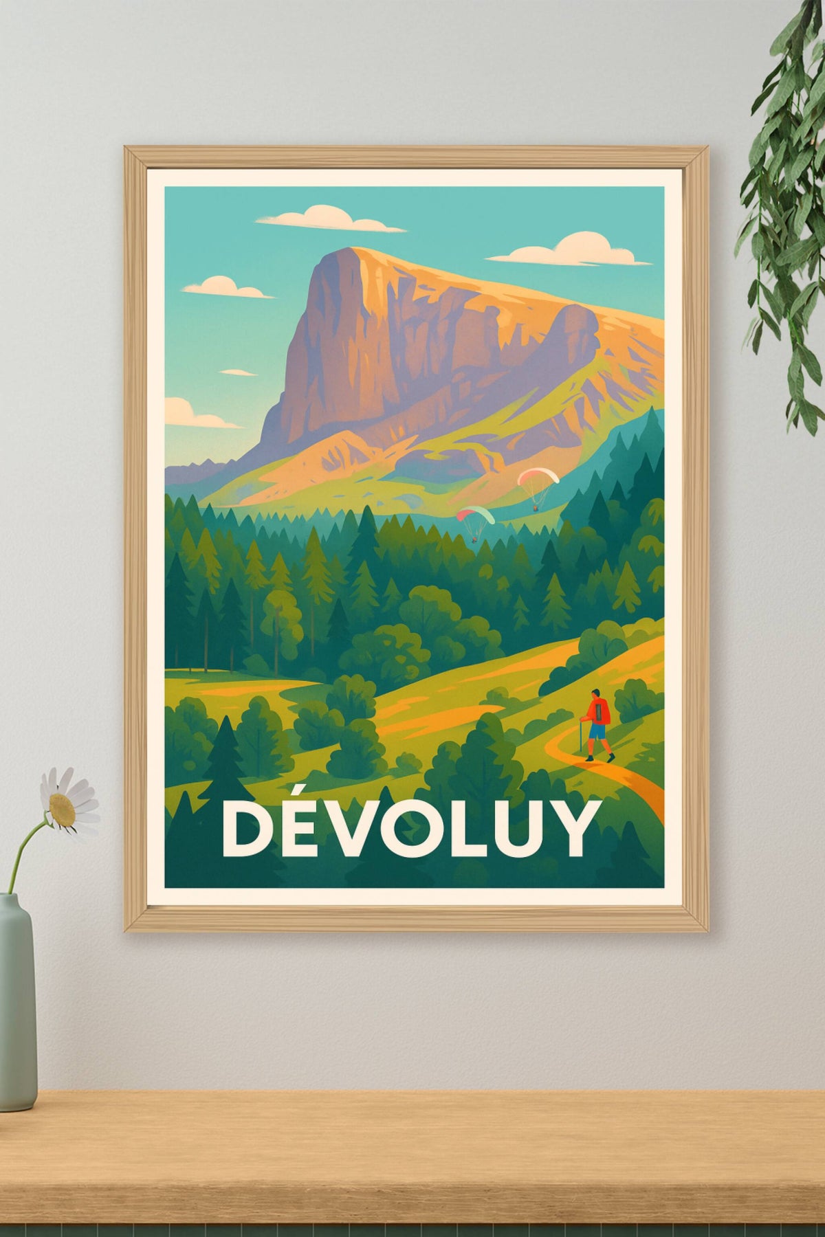 Affiche Dévoluy — L'appel des grands espaces naturels · poster d'art de Dévoluy
