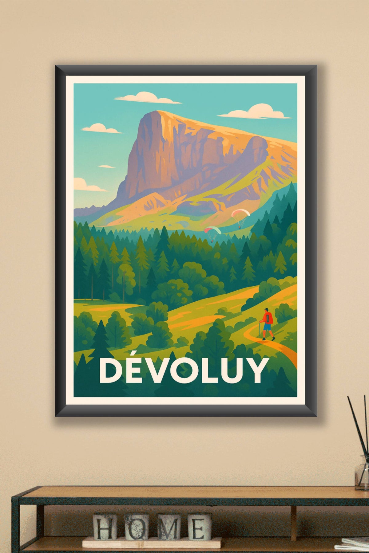 Affiche Dévoluy — L'appel des grands espaces naturels · poster d'art de Dévoluy