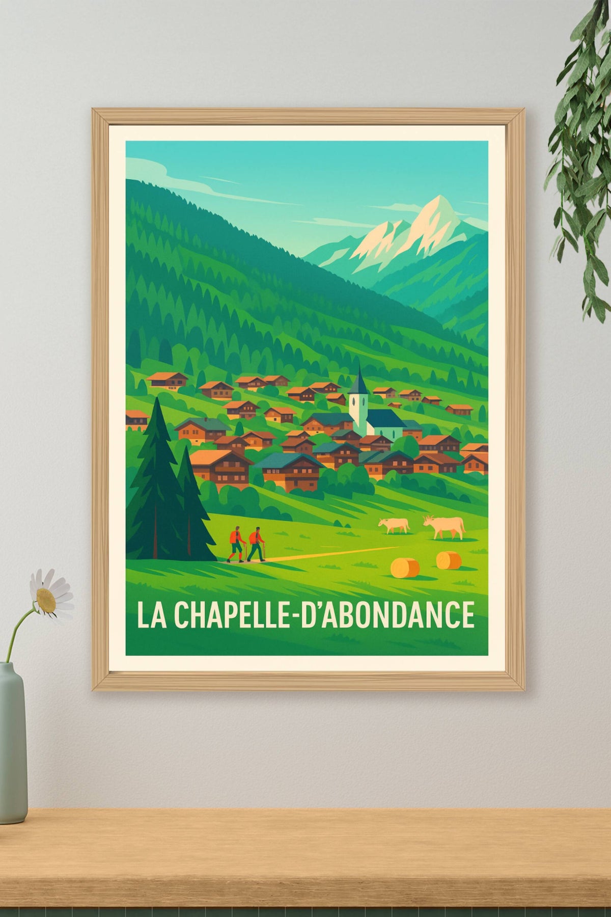 Affiche La Chapelle-d'Abondance — Charme alpin et nature préservée · poster d'art de La Chapelle-d'Abondance