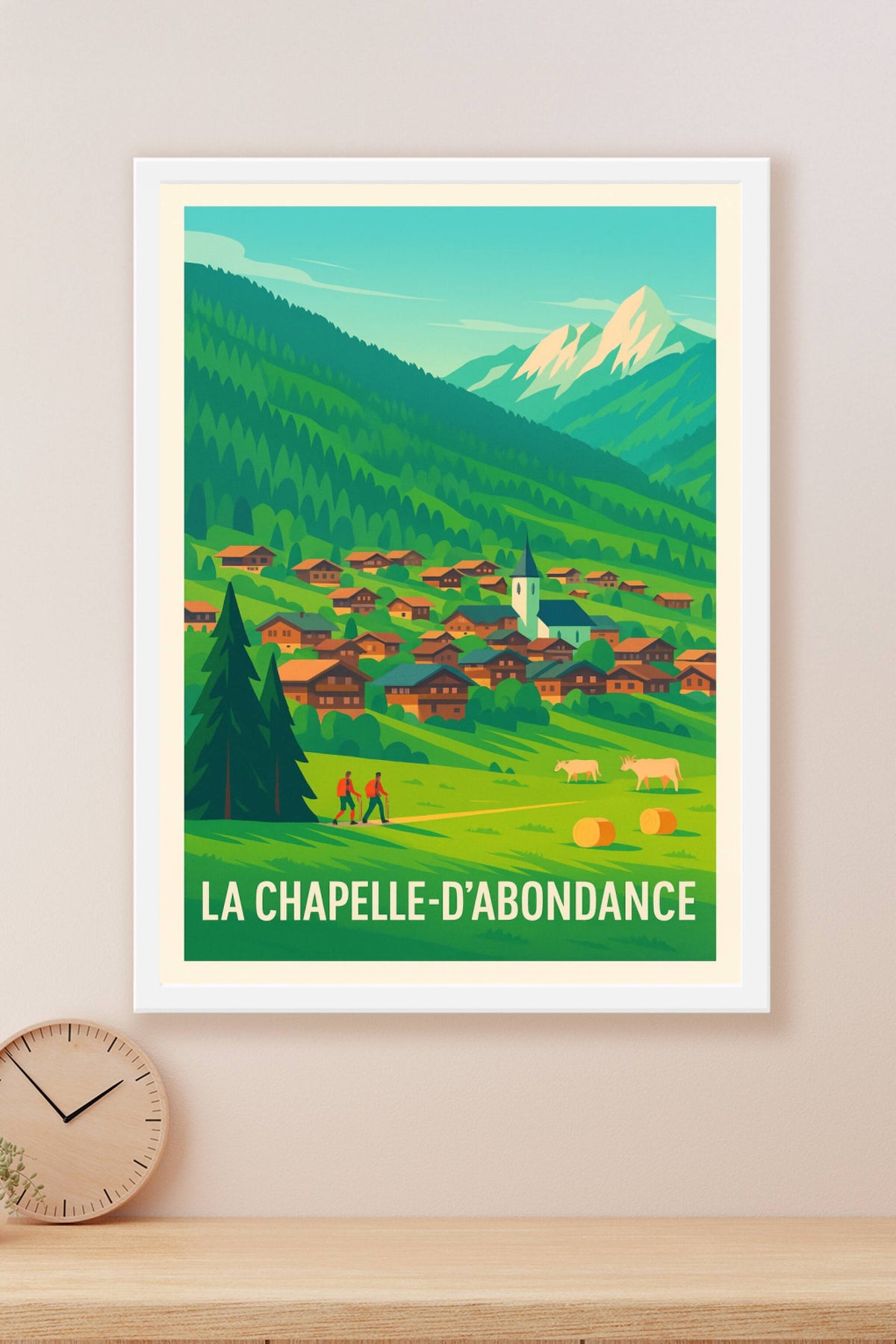 Affiche La Chapelle-d'Abondance — Charme alpin et nature préservée · poster d'art de La Chapelle-d'Abondance