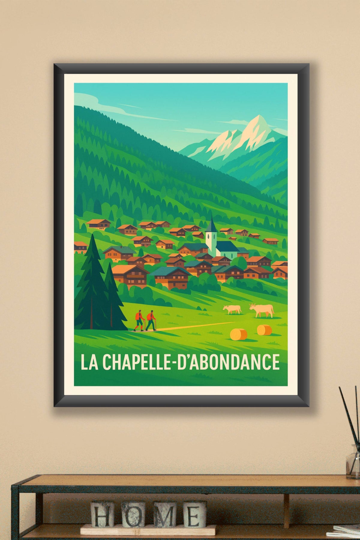 Affiche La Chapelle-d'Abondance — Charme alpin et nature préservée · poster d'art de La Chapelle-d'Abondance