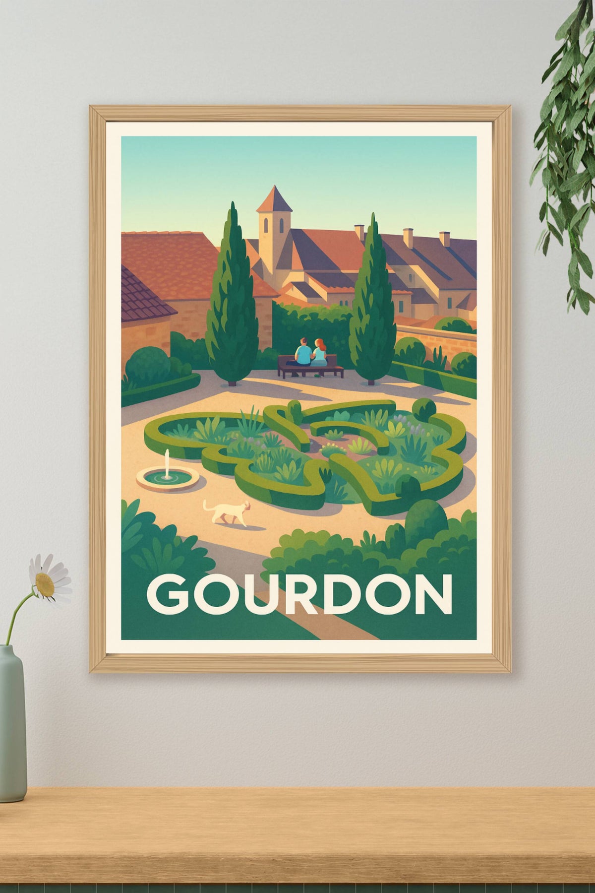 Affiche Gourdon — Charme et Sérénité en Provence · poster d'art de Gourdon