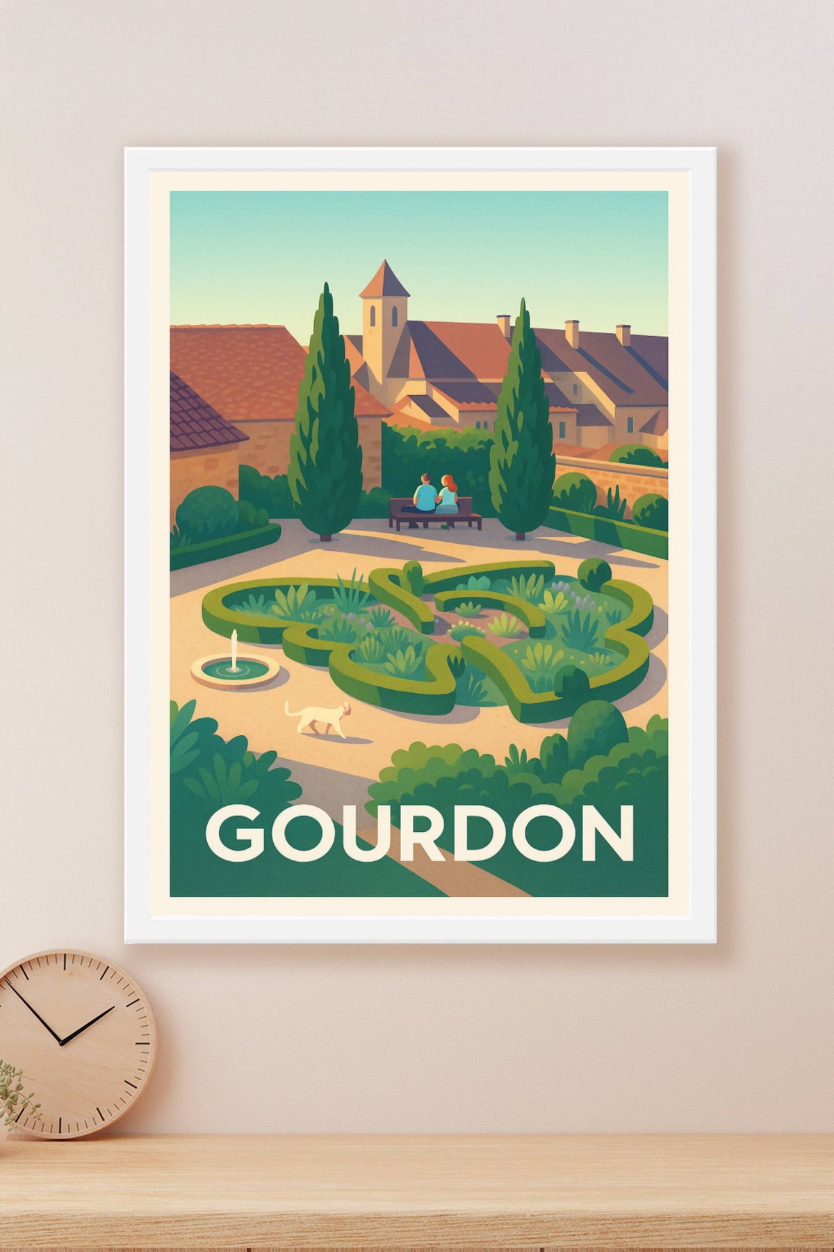 Affiche Gourdon — Charme et Sérénité en Provence · poster d'art de Gourdon
