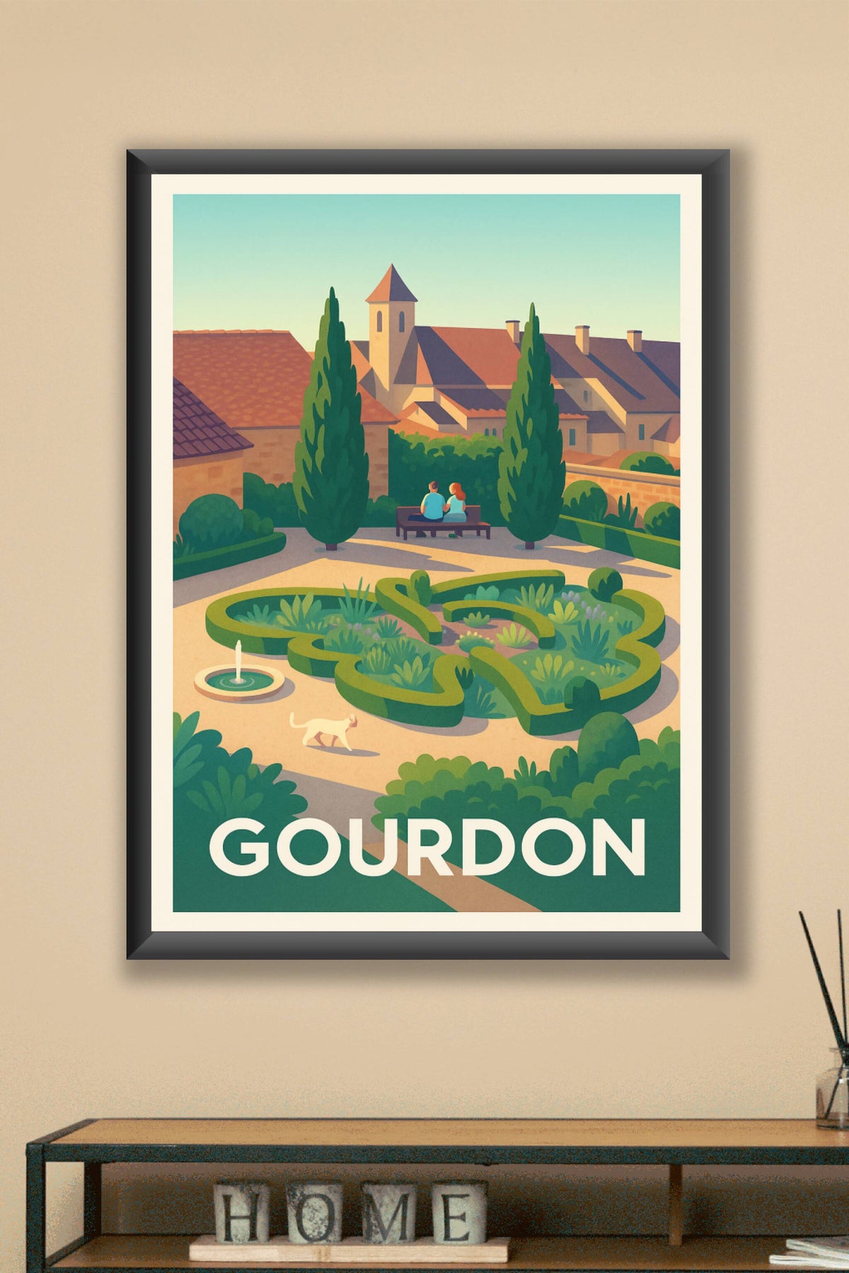 Affiche Gourdon — Charme et Sérénité en Provence · poster d'art de Gourdon