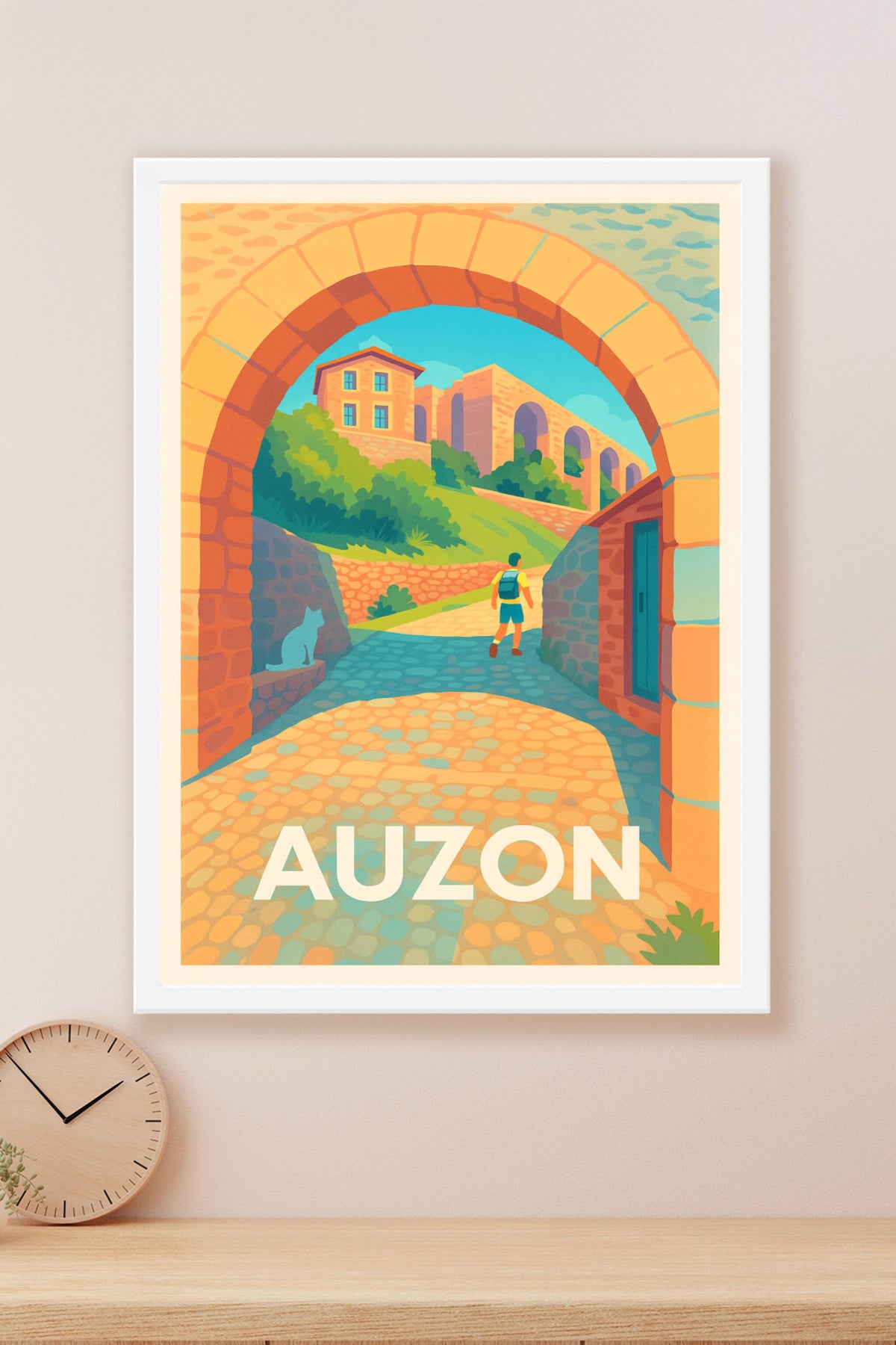 Affiche Auzon — Une porte ouverte sur le charme médiéval · poster d'art de Auzon