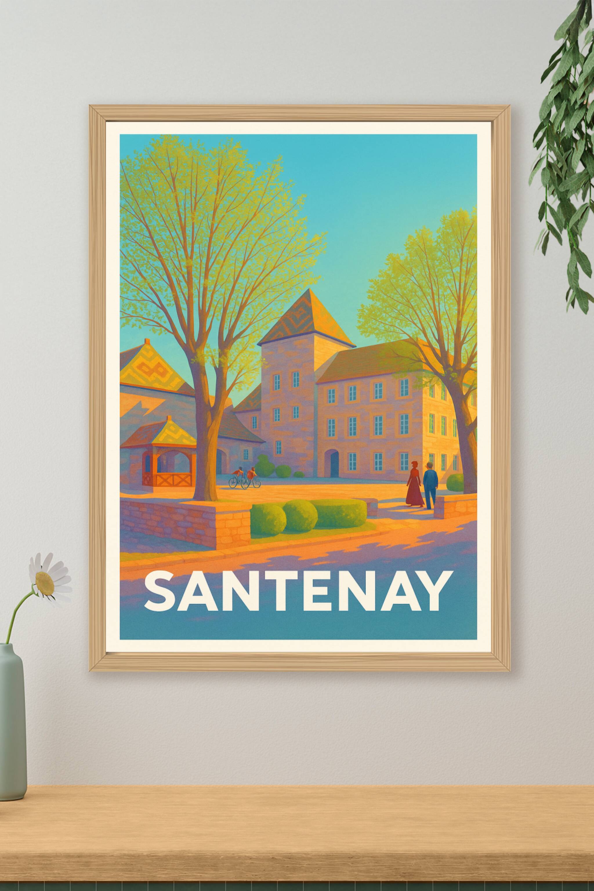 Affiche de Santenay - Charme historique en lumière dorée