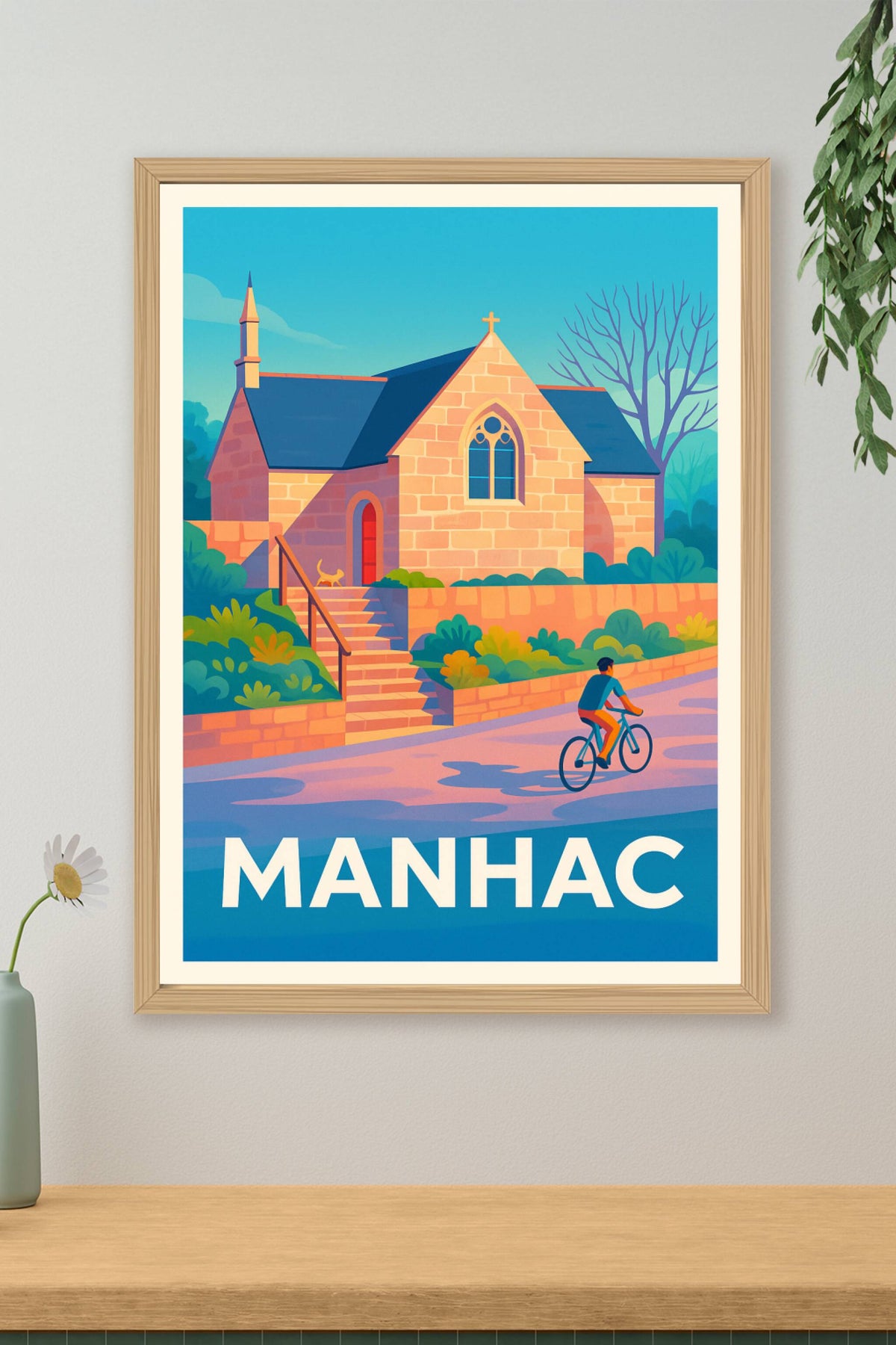 Affiche Manhac — L'élégance tranquille d'un village authentique · poster d'art de Manhac