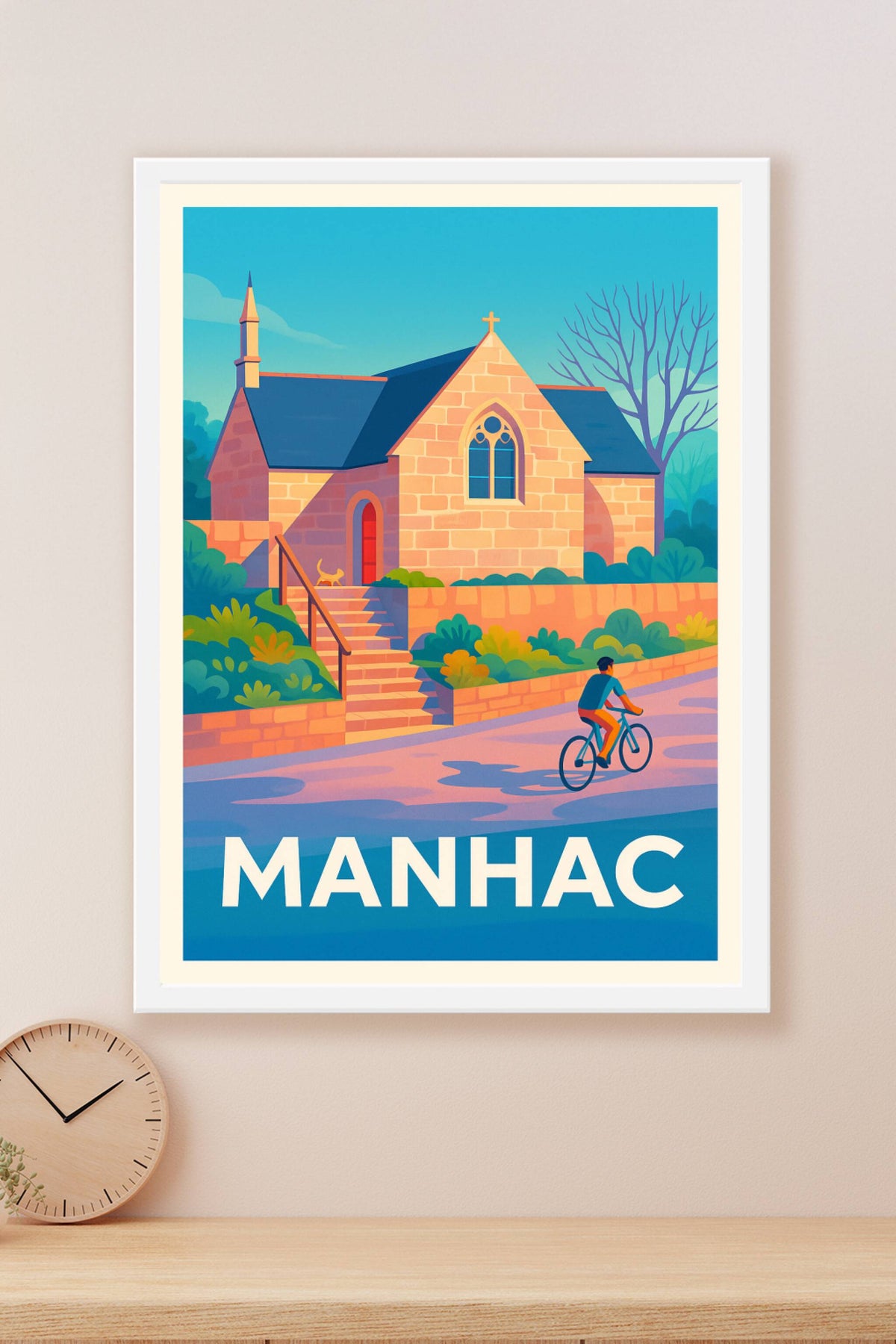 Affiche Manhac — L'élégance tranquille d'un village authentique · poster d'art de Manhac