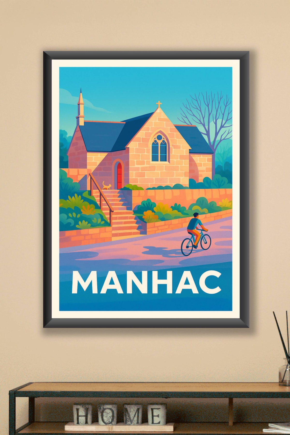 Affiche Manhac — L'élégance tranquille d'un village authentique · poster d'art de Manhac