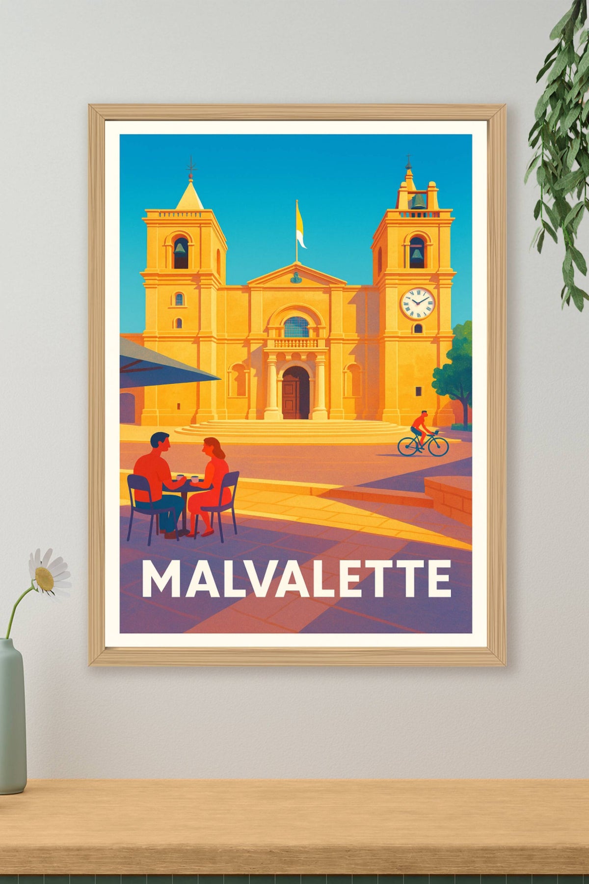 Affiche Malvalette — Charme méditerranéen au cœur de la vieille ville · poster d'art de Malvalette