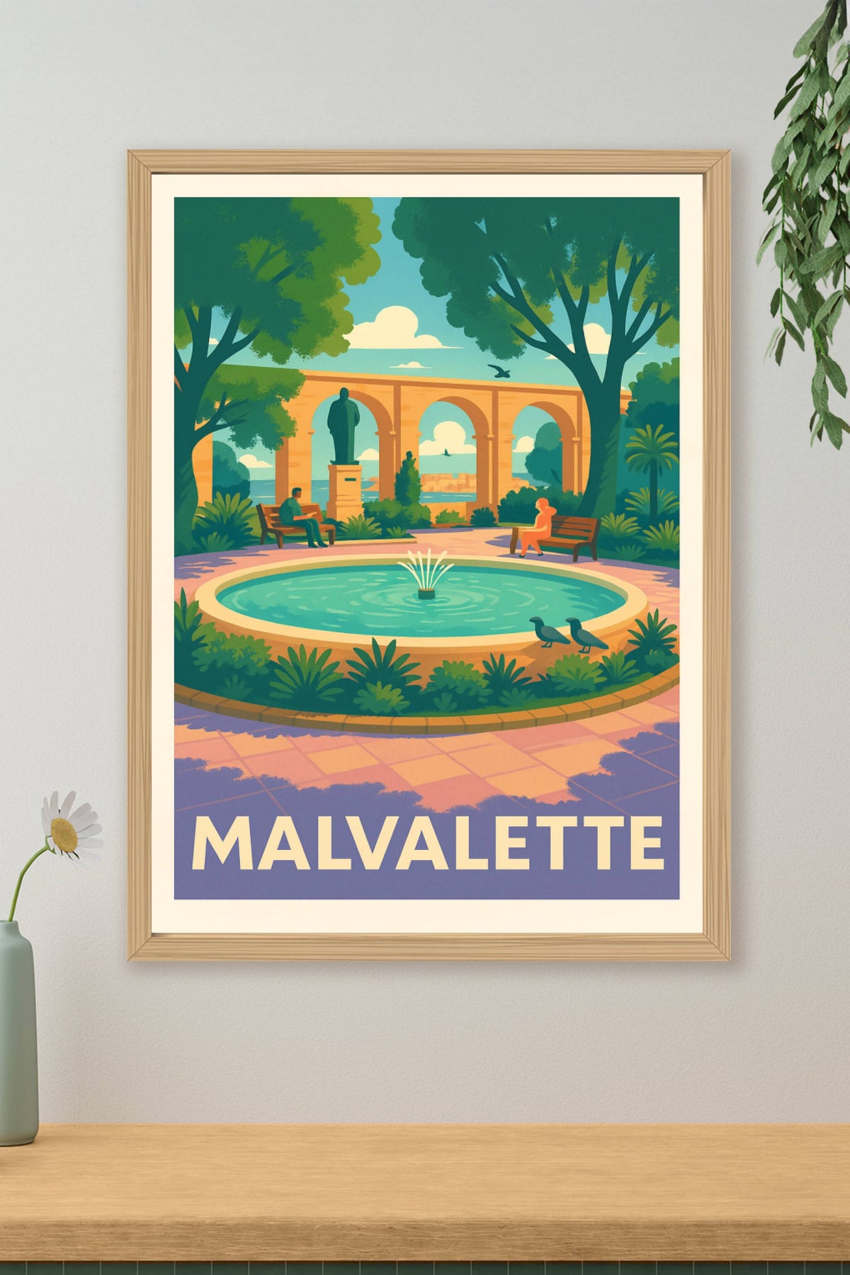 Affiche Malvalette — Havre de paix en nature · poster d'art de Malvalette