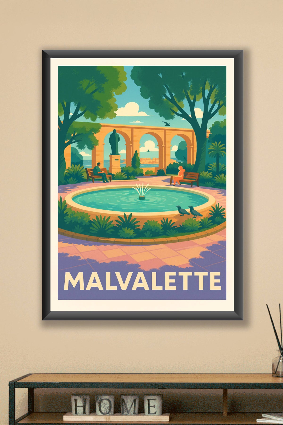 Affiche Malvalette — Havre de paix en nature · poster d'art de Malvalette
