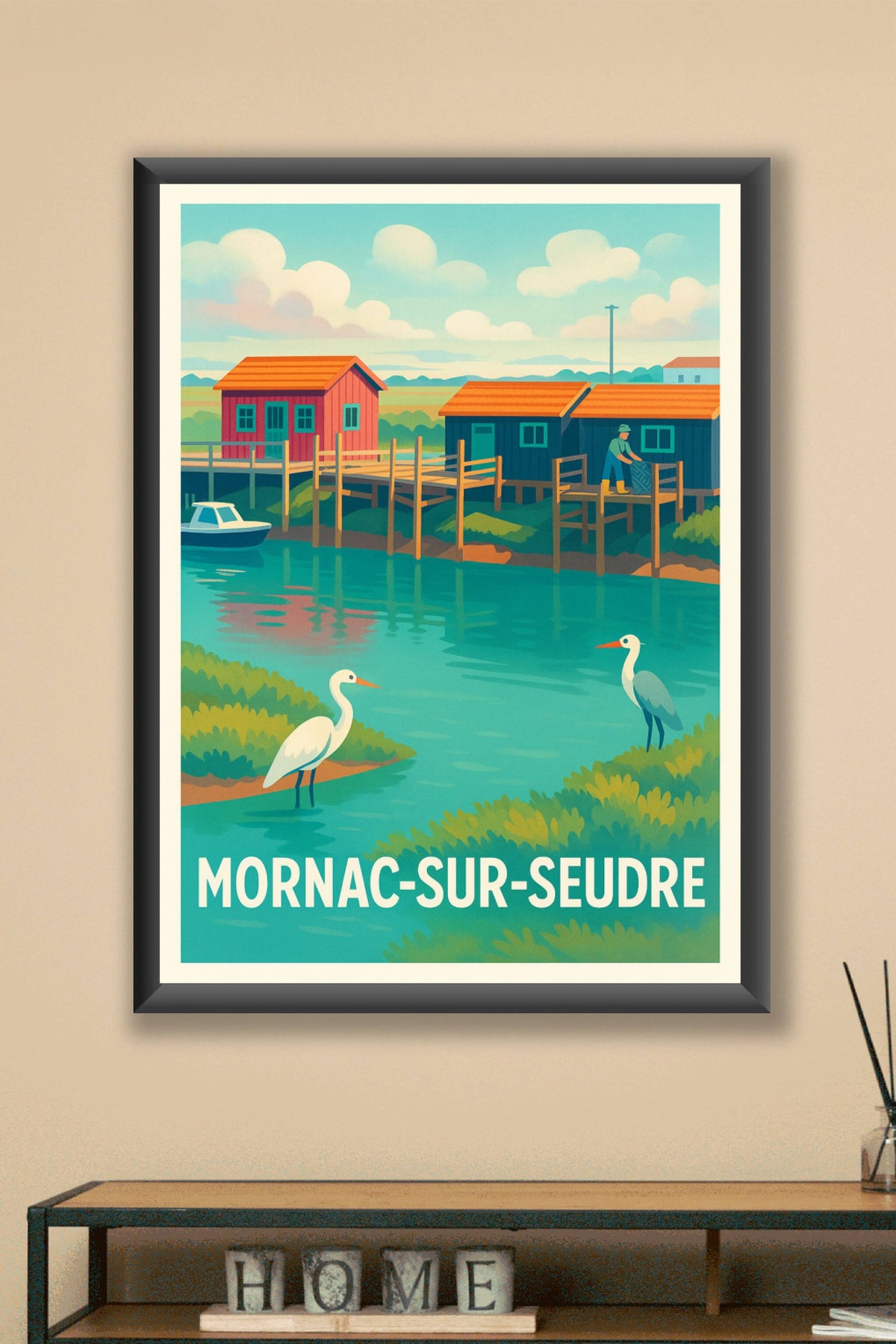 Affiche Mornac-sur-Seudre — Charme et sérénité au fil de l'eau · poster d'art de Mornac-sur-Seudre