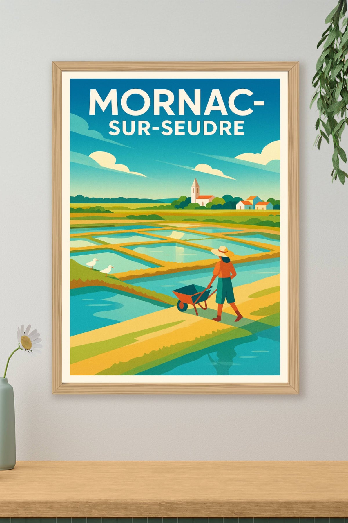 Affiche Mornac-sur-Seudre — Charme et sérénité au fil des marais · poster d'art de Mornac-sur-Seudre