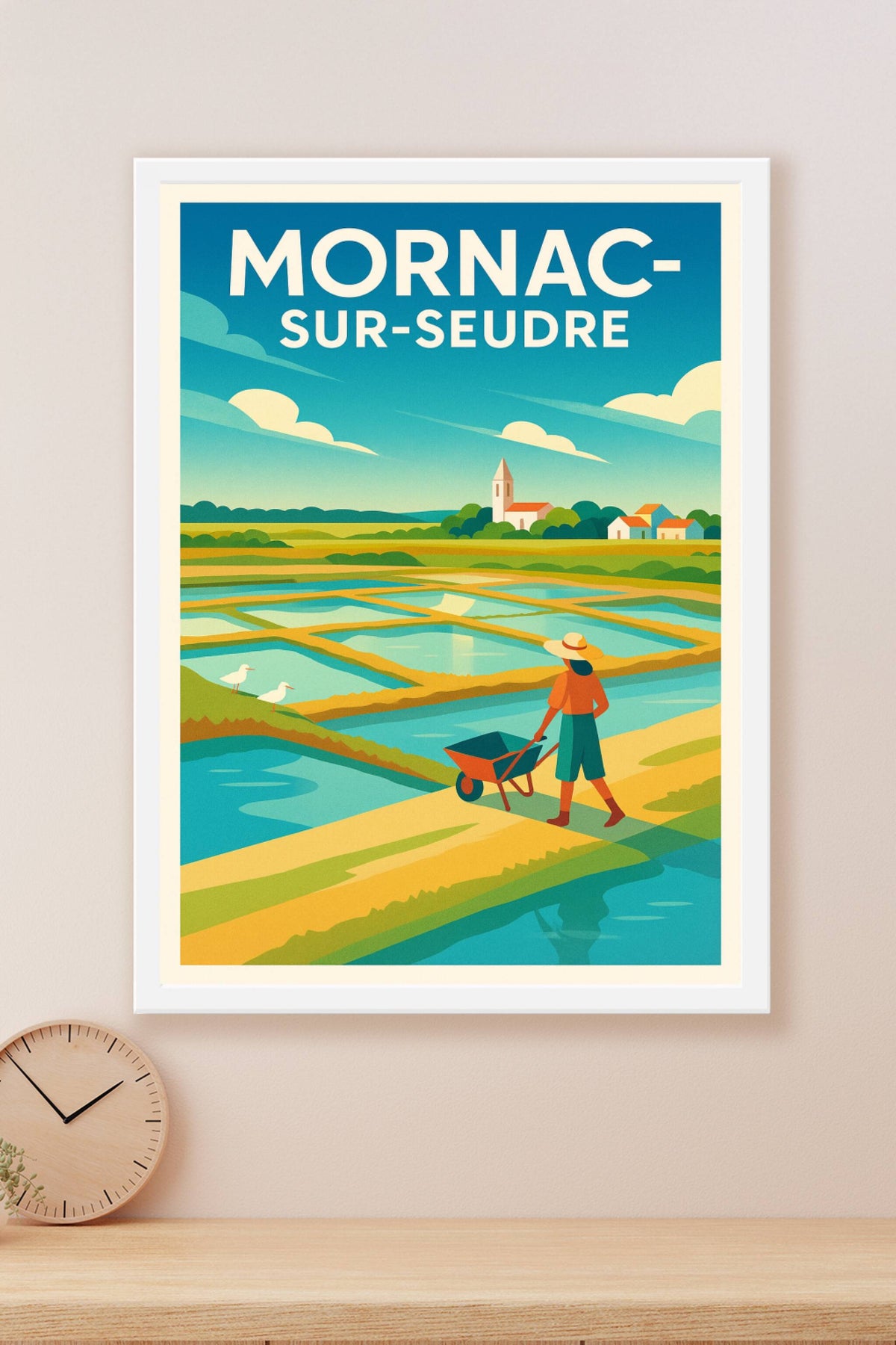 Affiche Mornac-sur-Seudre — Charme et sérénité au fil des marais · poster d'art de Mornac-sur-Seudre