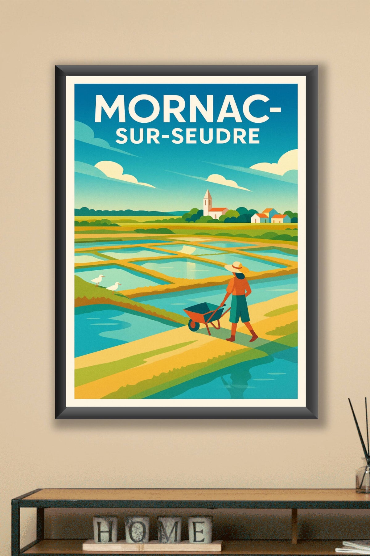 Affiche Mornac-sur-Seudre — Charme et sérénité au fil des marais · poster d'art de Mornac-sur-Seudre