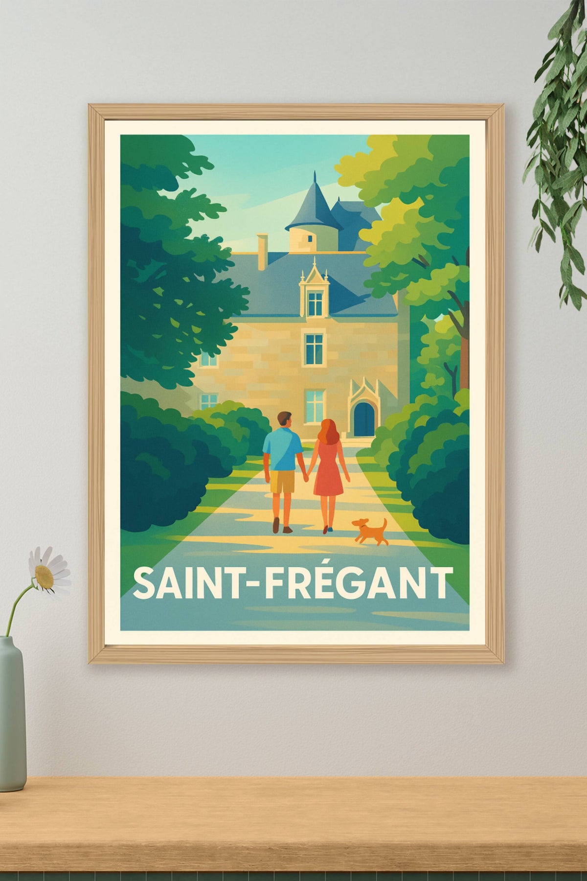 Affiche Saint-Frégant — Promenade au cœur d'un havre de paix · poster d'art de Saint-Frégant