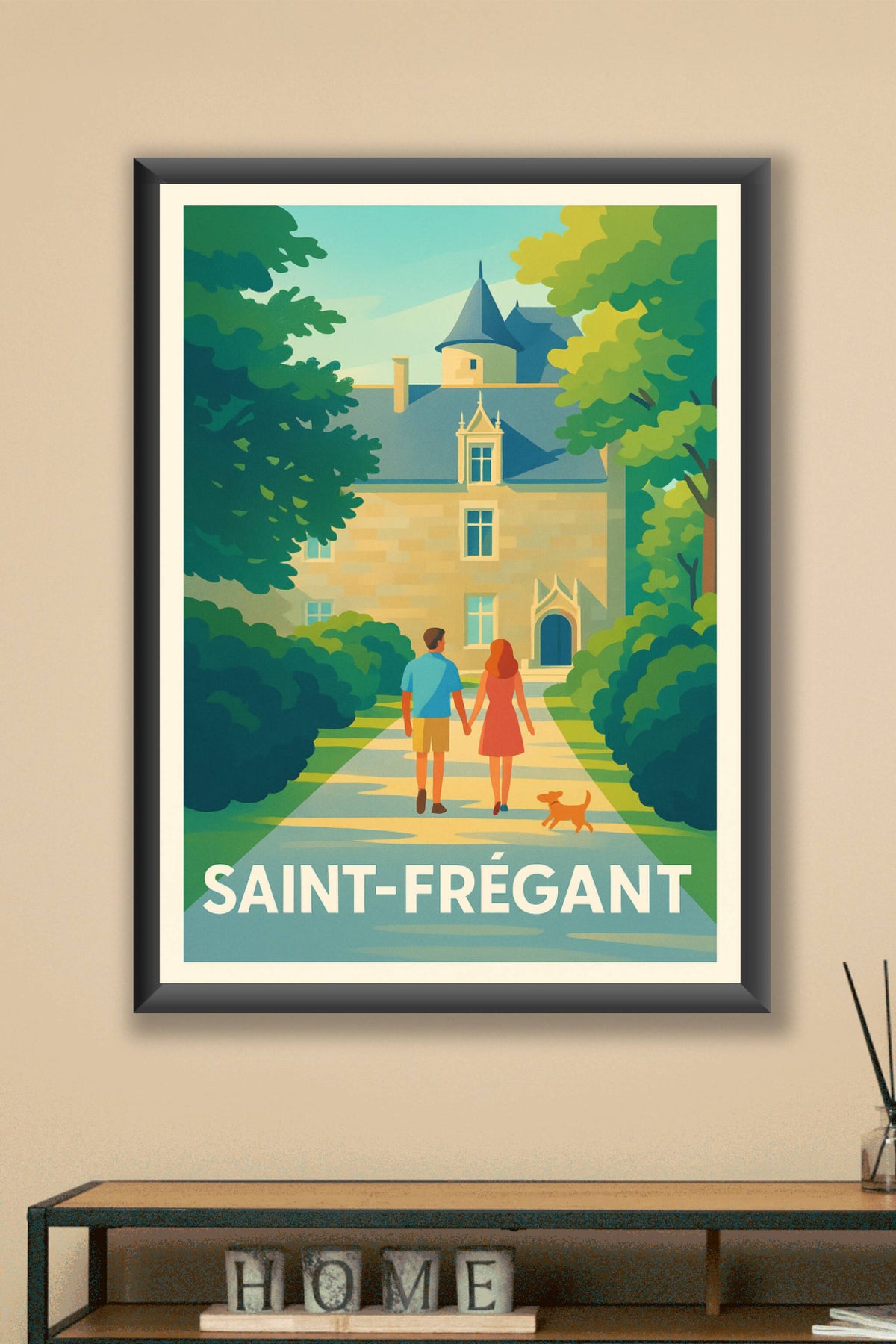 Affiche Saint-Frégant — Promenade au cœur d'un havre de paix · poster d'art de Saint-Frégant