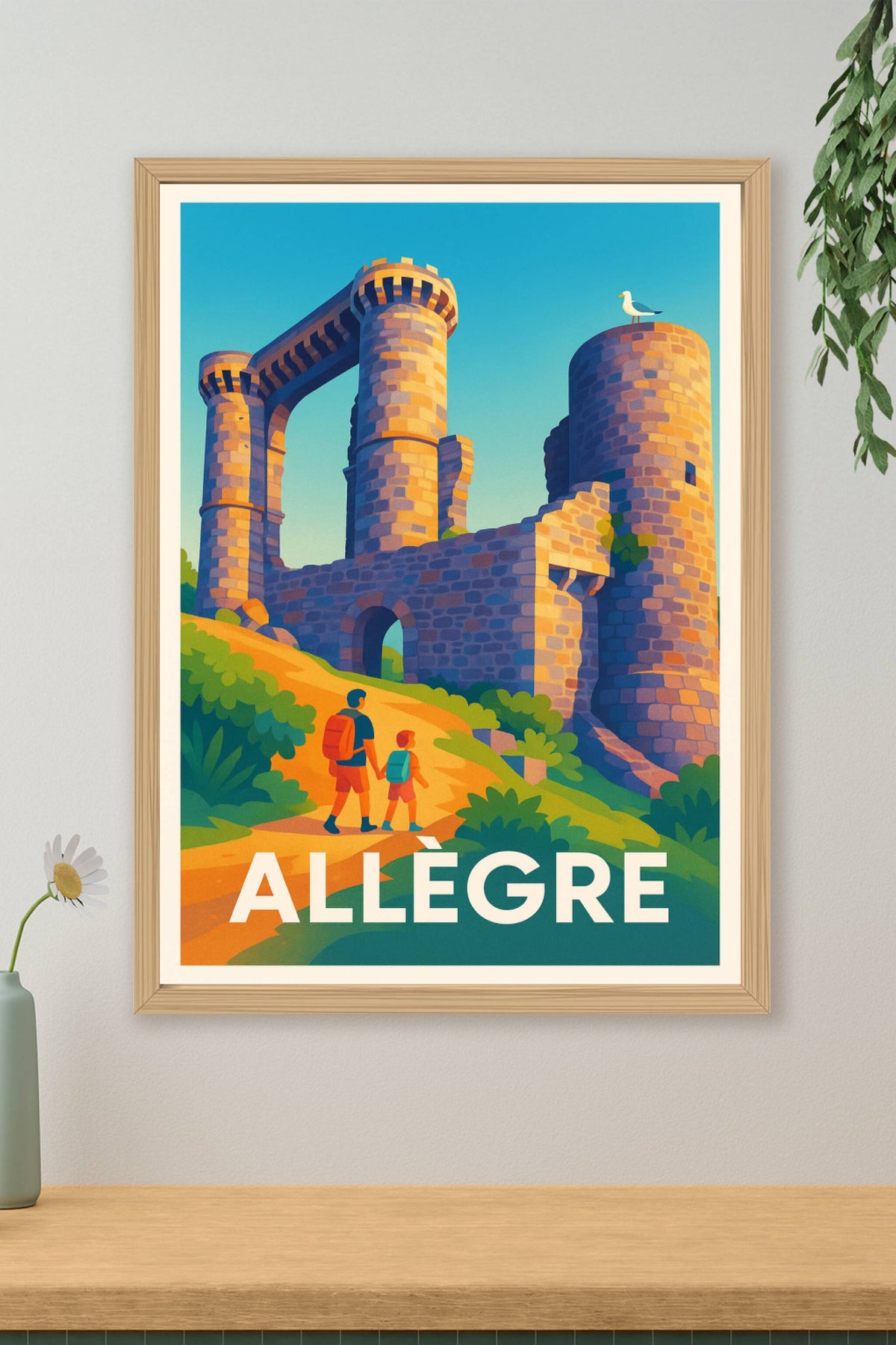 Affiche Allègre — Aventure et héritage médiéval · poster d'art de Allègre